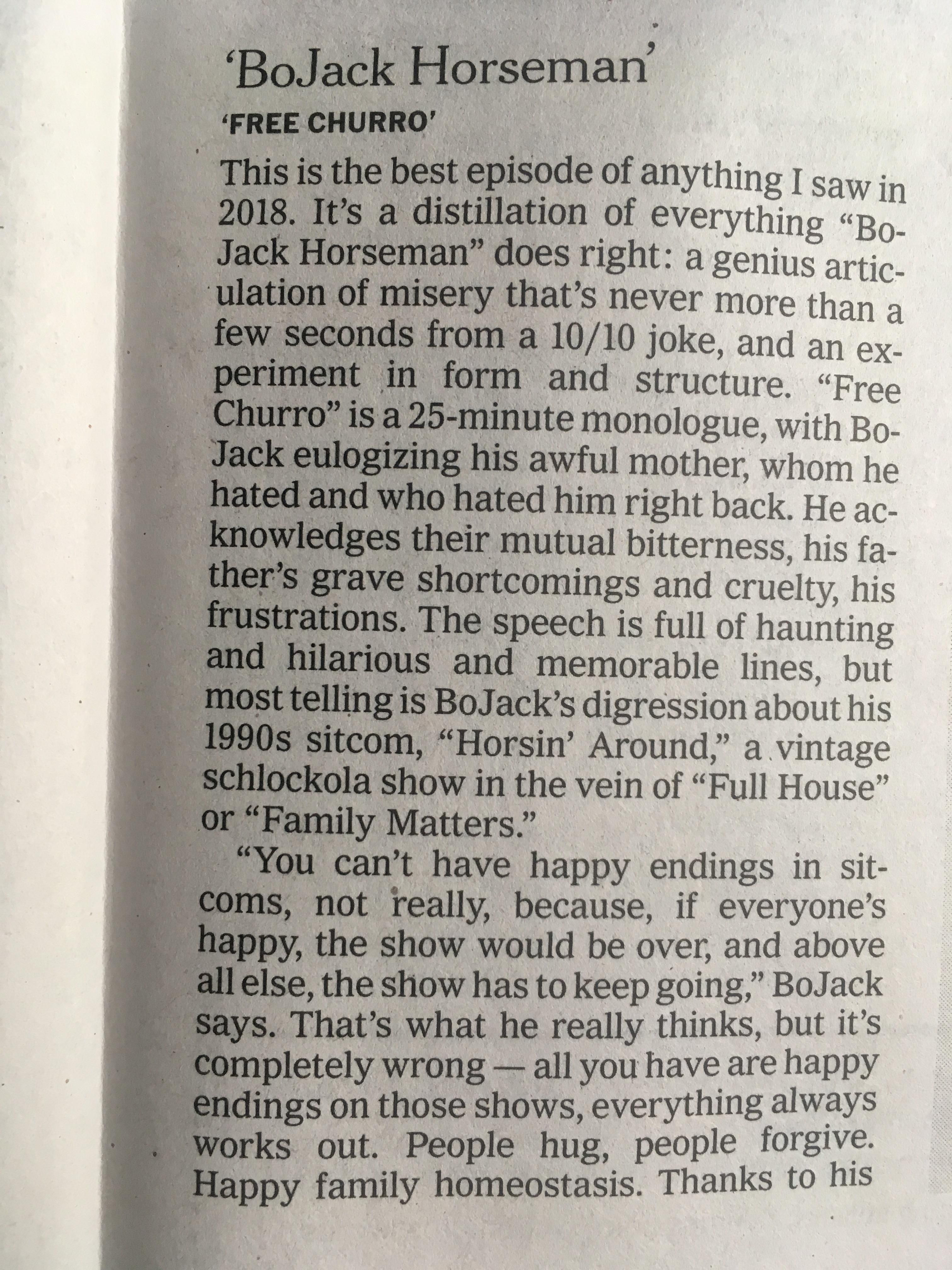 The New York Times best TV episodes of 2018 r/BoJackHorseman