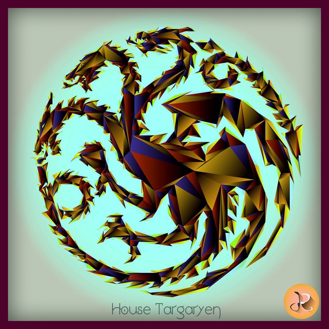 [NO SPOILERS] House Targaryen sigil polygon art by a very talented