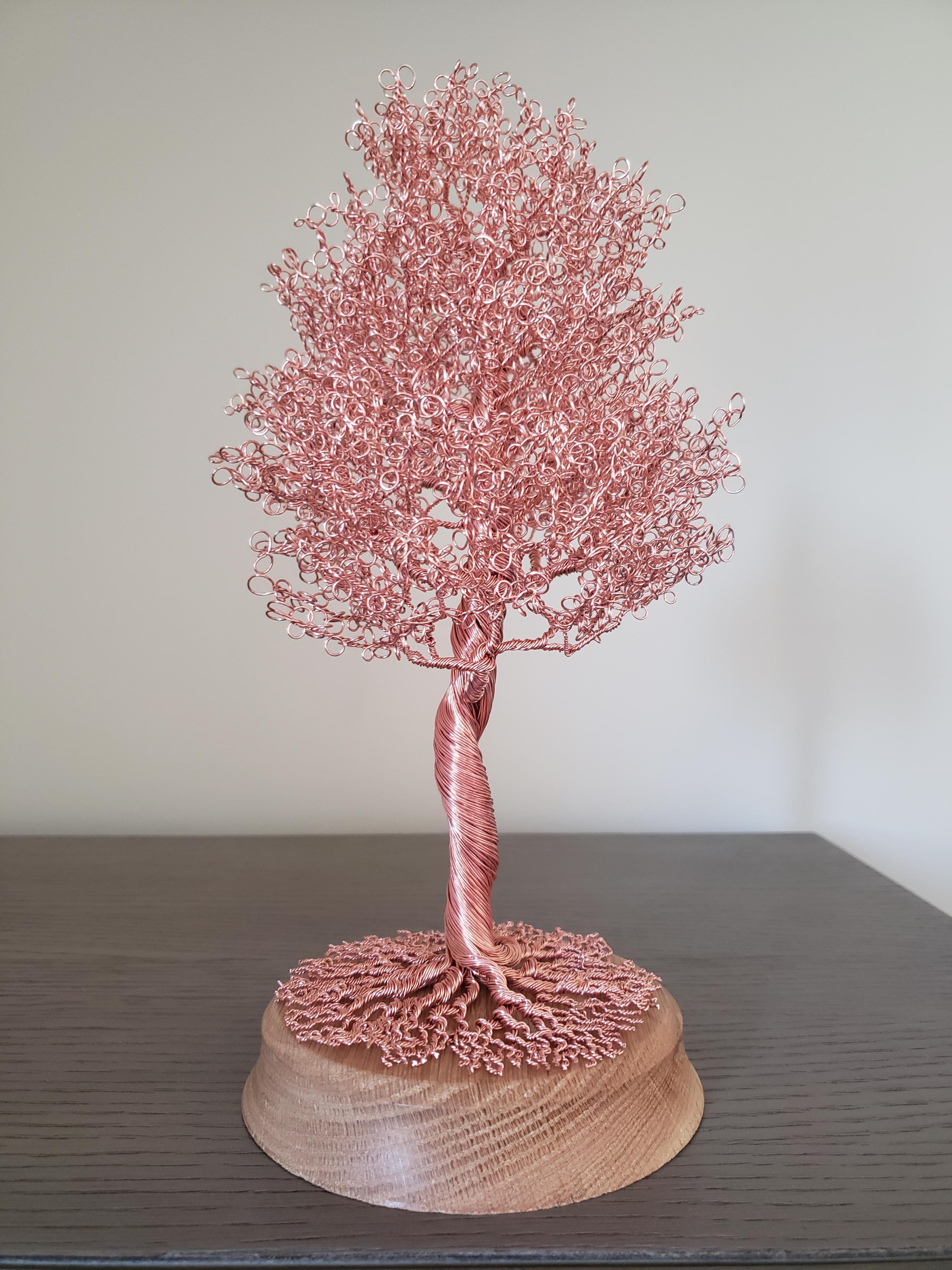 Handmade Copper Wire Pine Tree Sculpture r/crafts