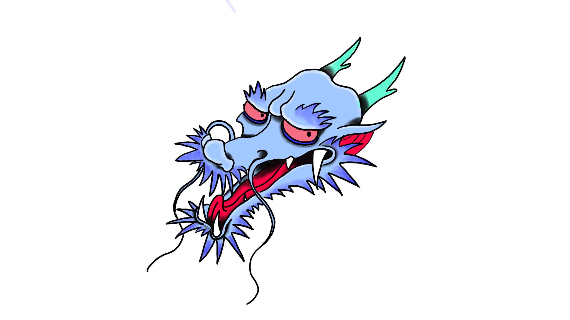 Japanese Dragon Head Drawings