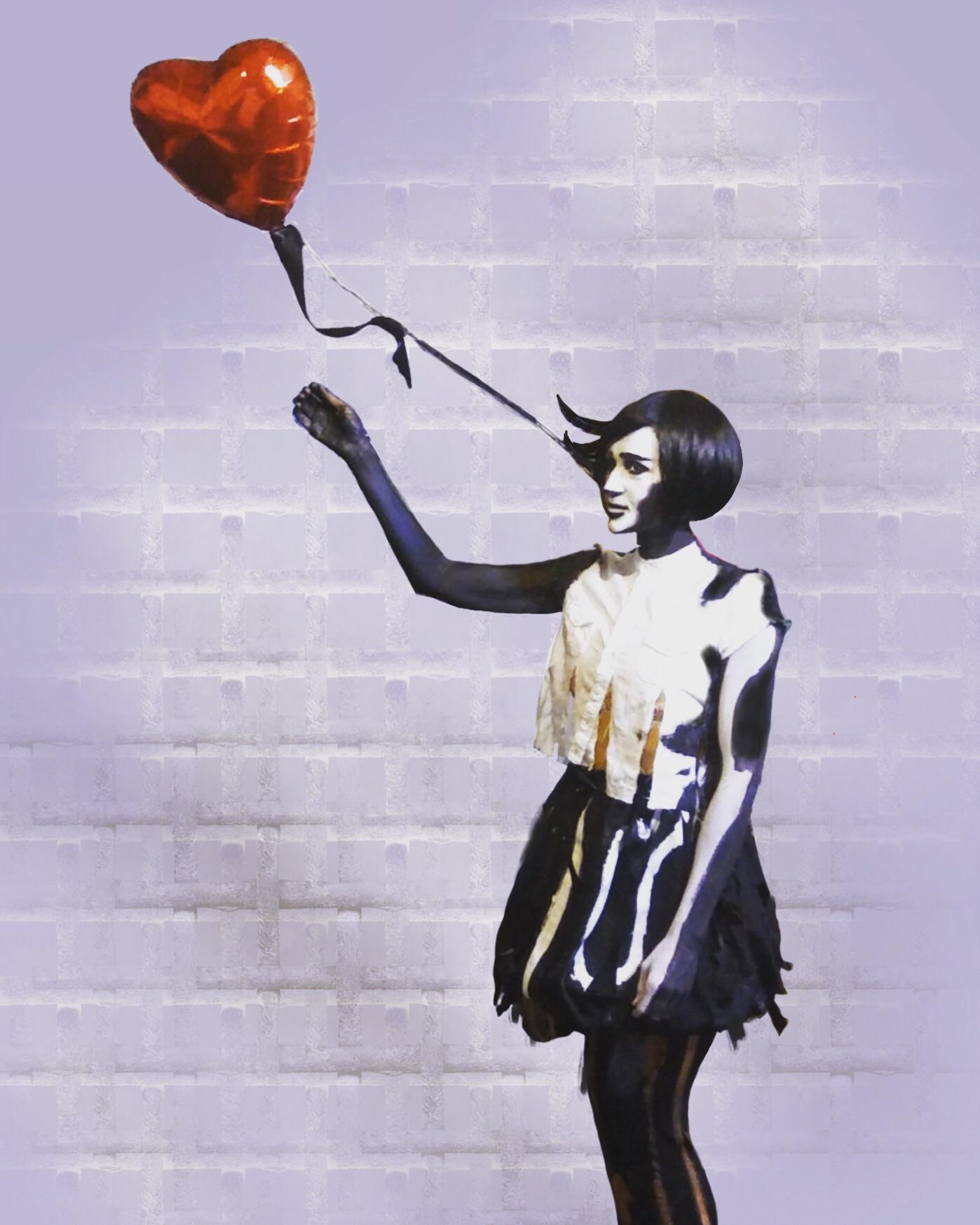 Actual picture of me in my shredded Banksy’s Girl with Red Balloon