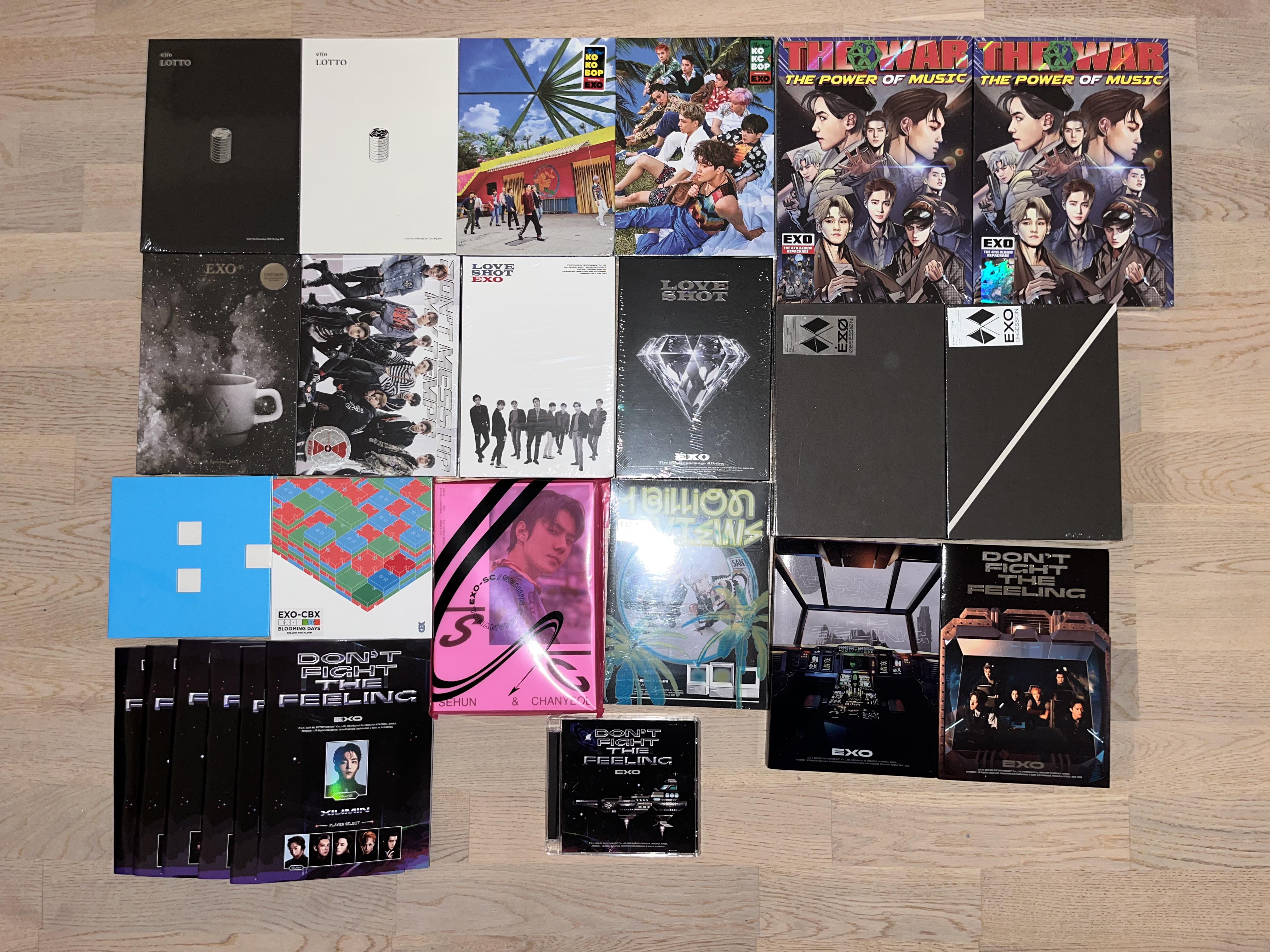My EXO album collection is now complete again! Got my last albums today (these are only the