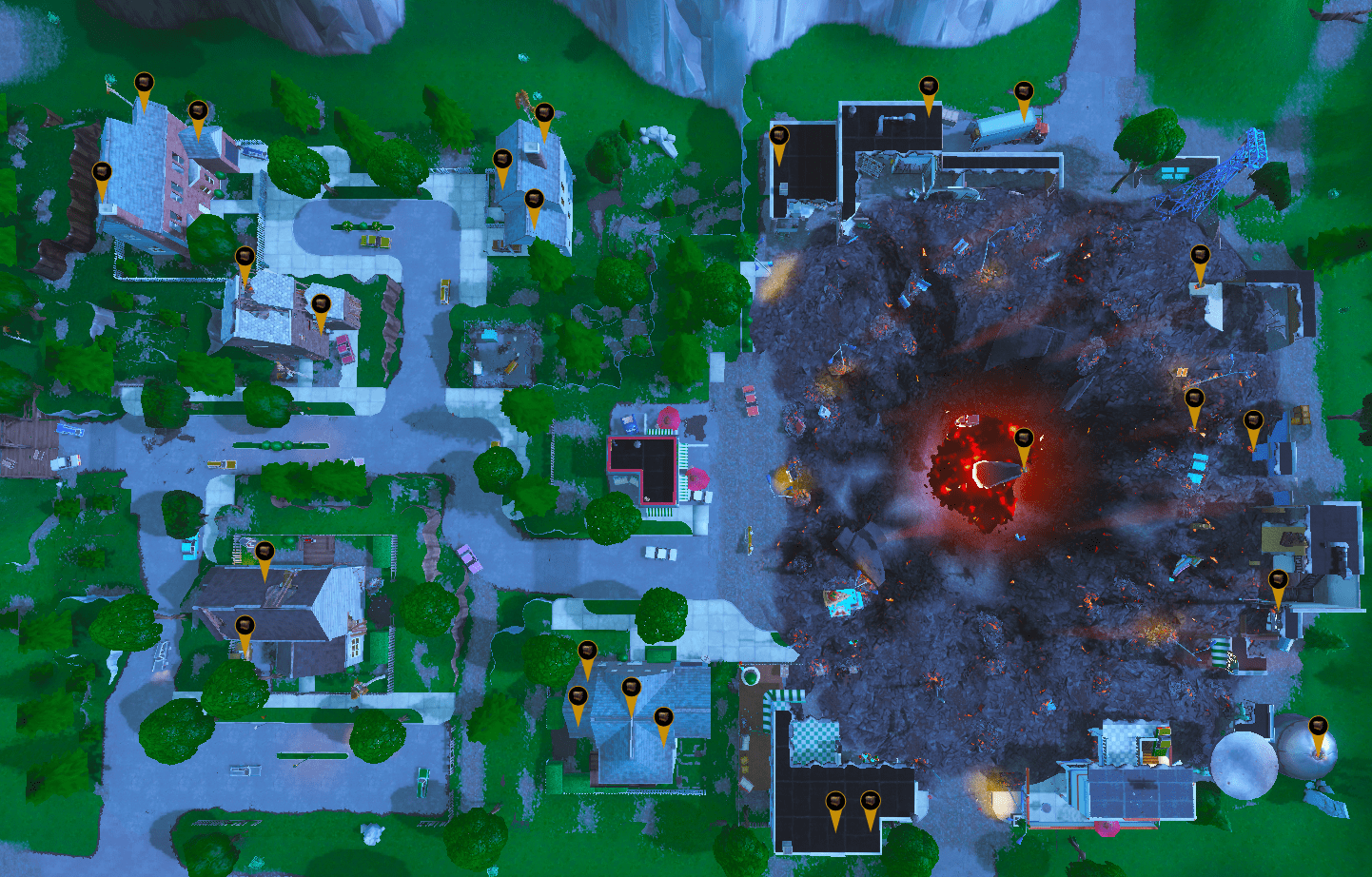 Retail Row Chest Map (as of v8.51's Unvaulting and Eruption) r/FortNiteBR