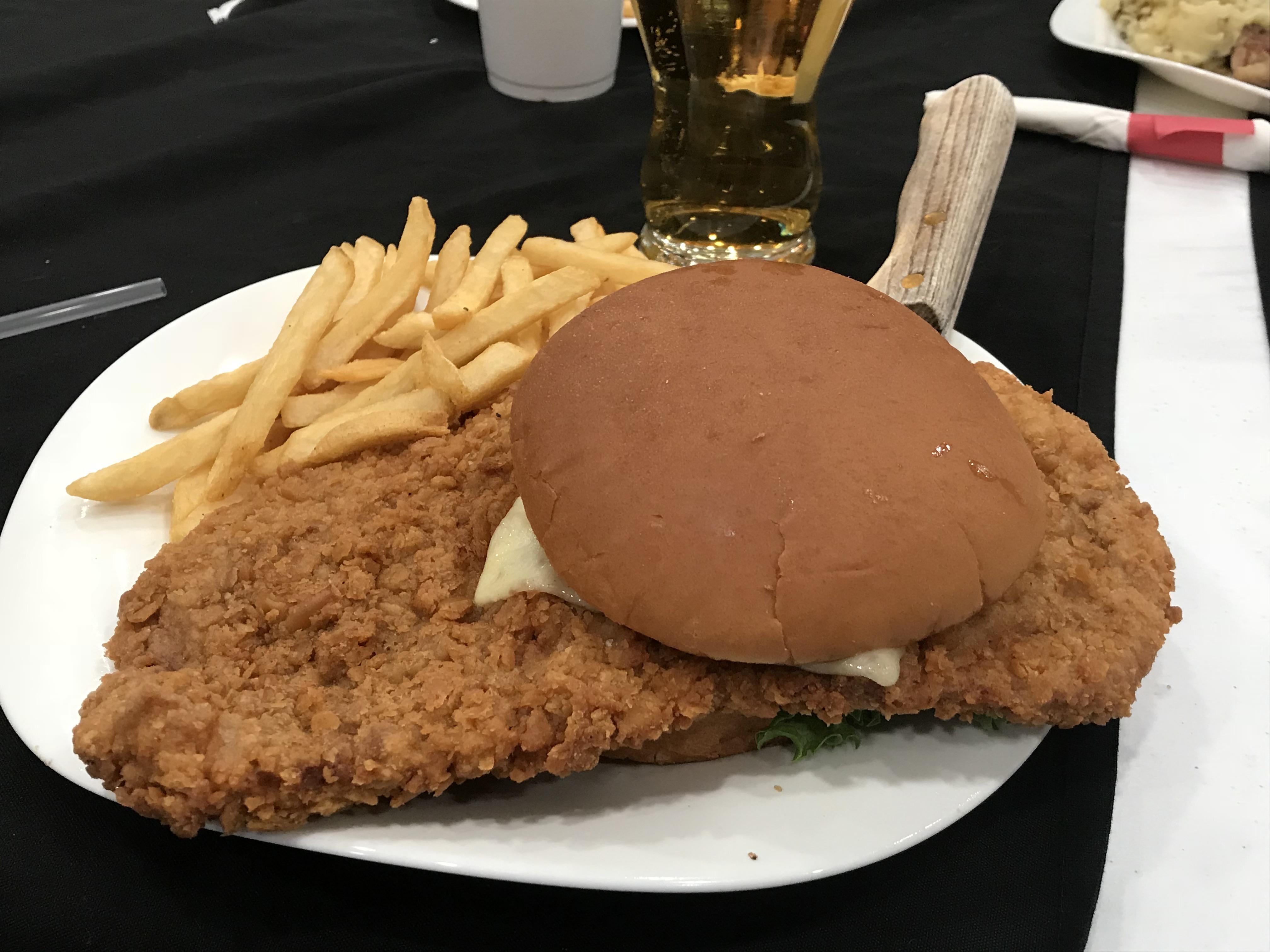 Huge breaded tenderloin with pepper jack. It’s a weird Indiana thing