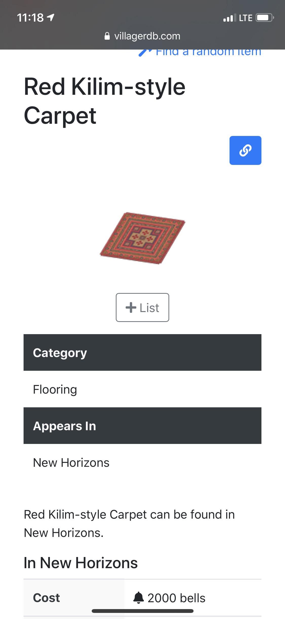 [LF] This carpet [FT] Bells r/AnimalCrossingTrading