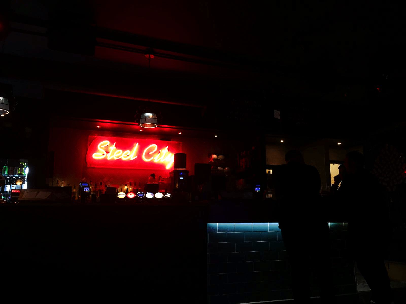 A photo I took from within a bar in Sheffield, UK aka 'Steel City' r