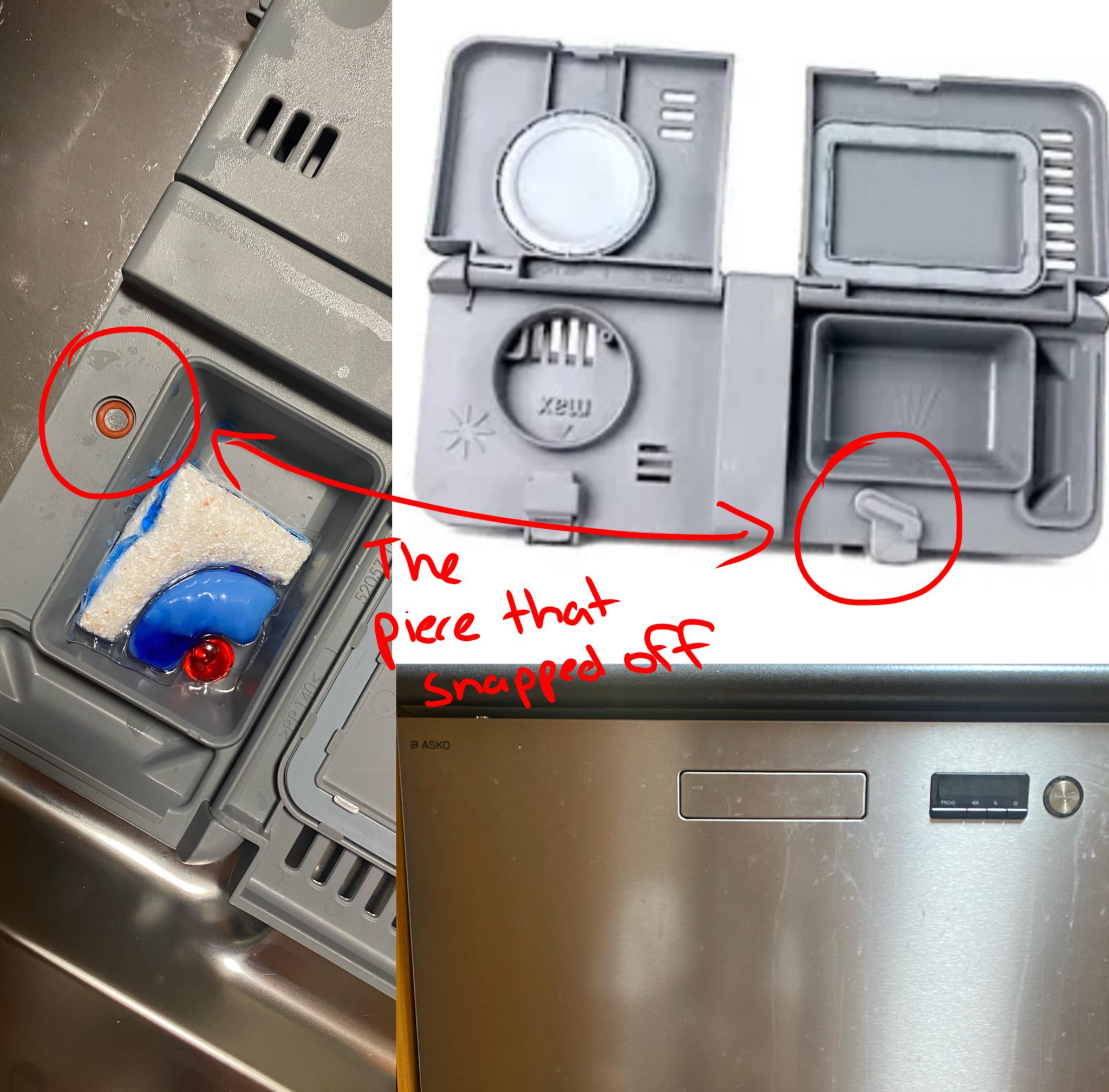 ASKO Soap dispenser clip snapped off r/Appliances