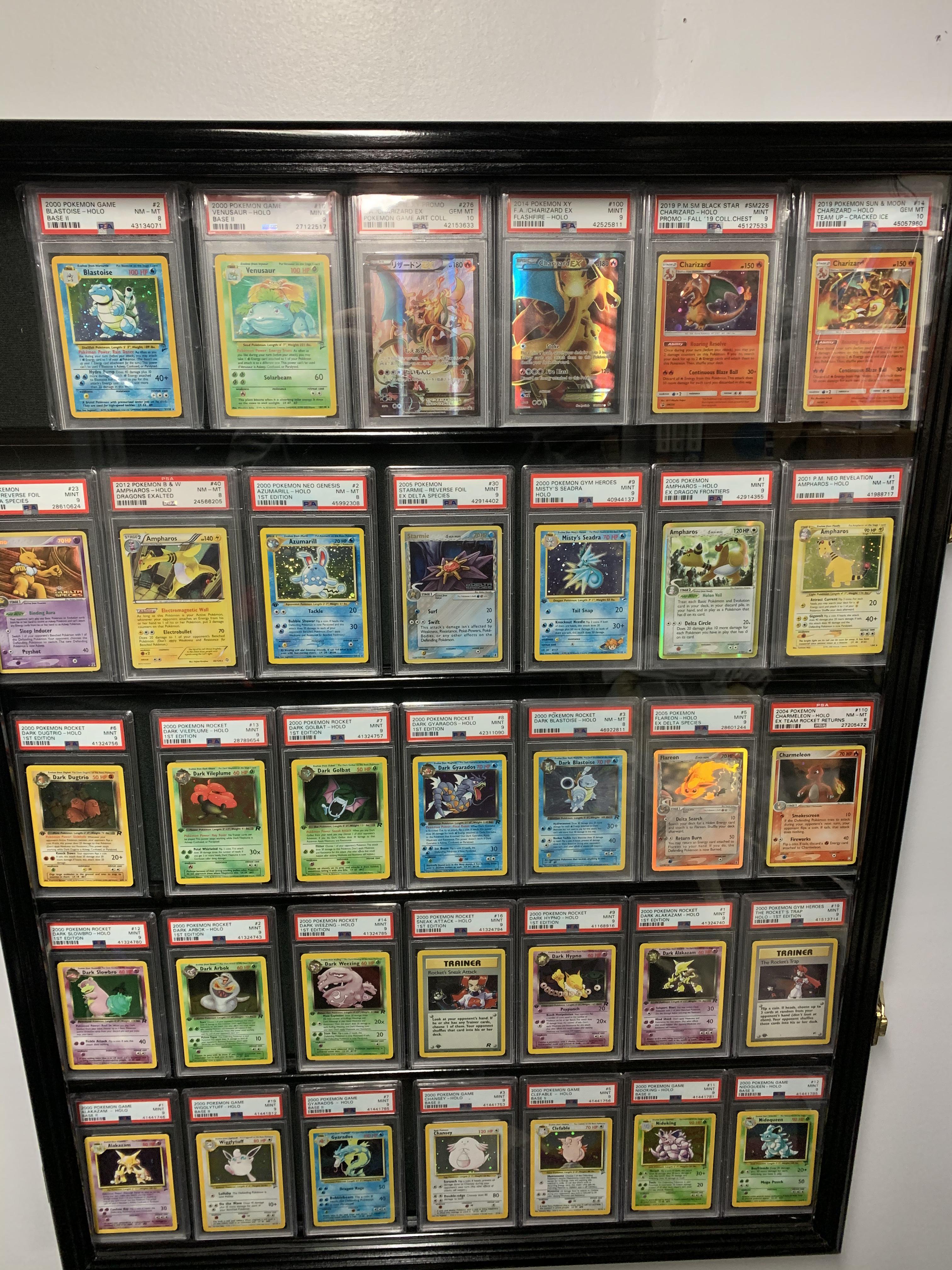 1/3 of my PSA collection. Waiting on some more card Display cases. r