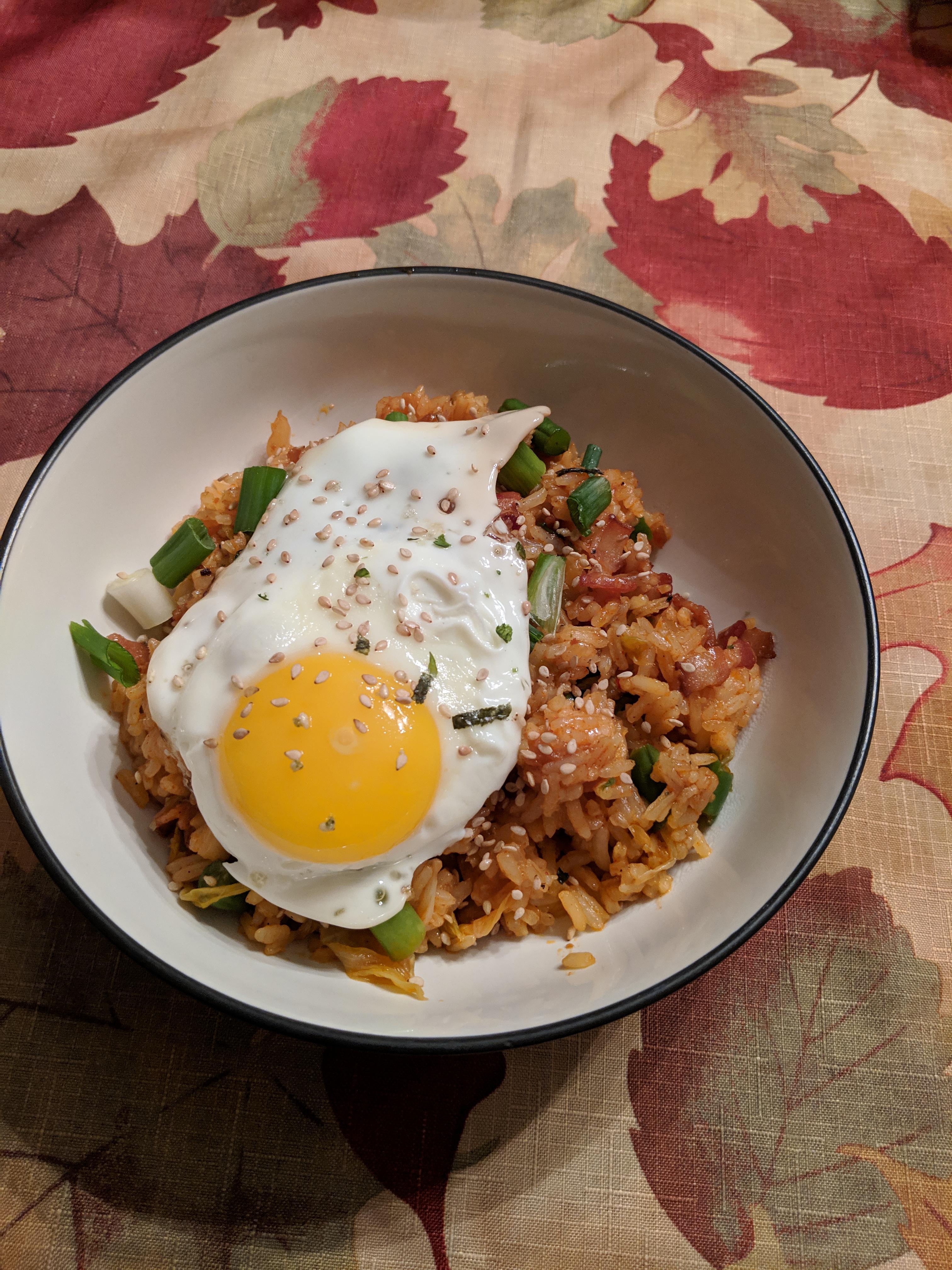 [Homemade] Bacon Kimchi Fried Rice r/food