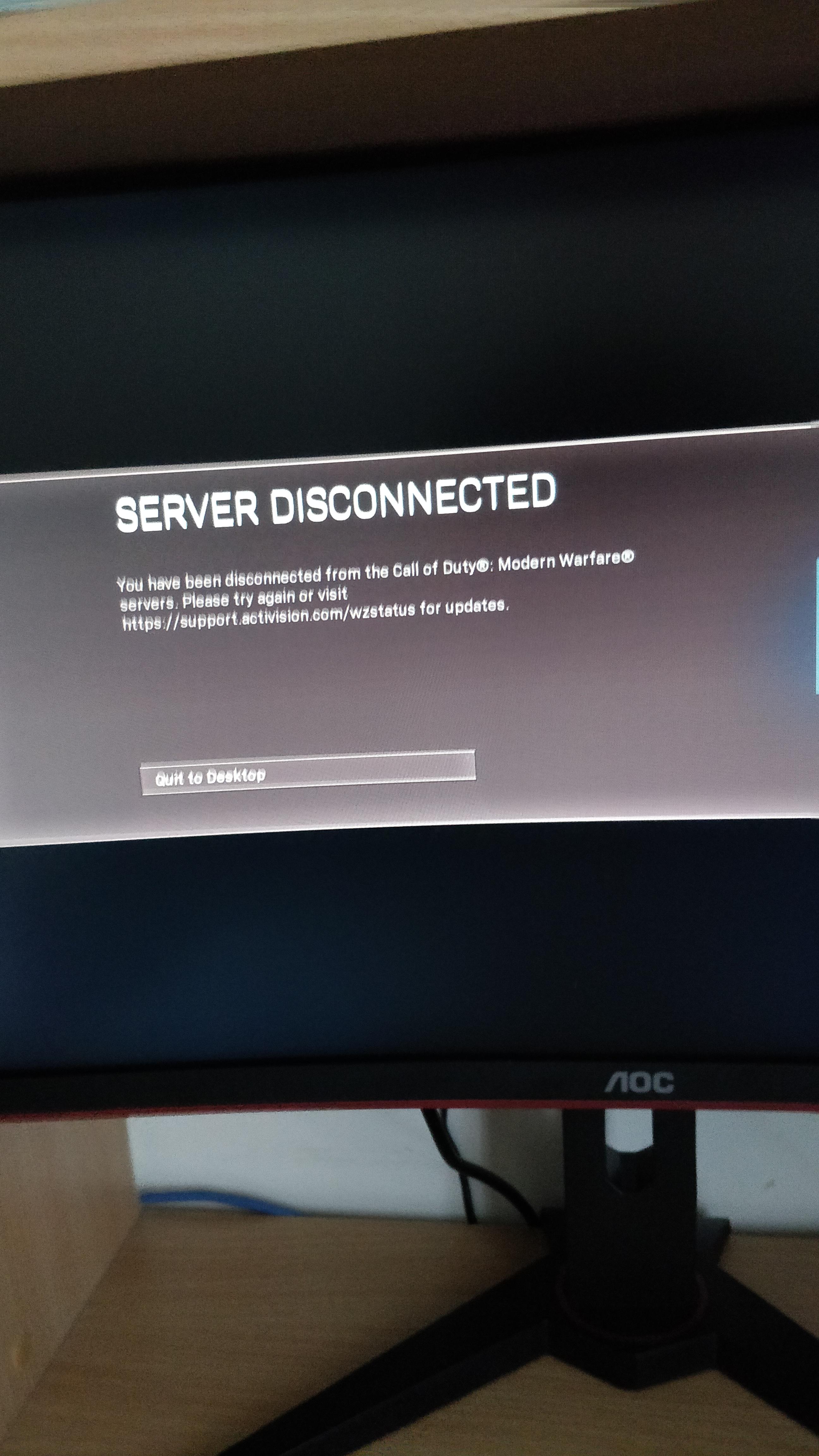 Why do I get server disconnected ? r/Warzone
