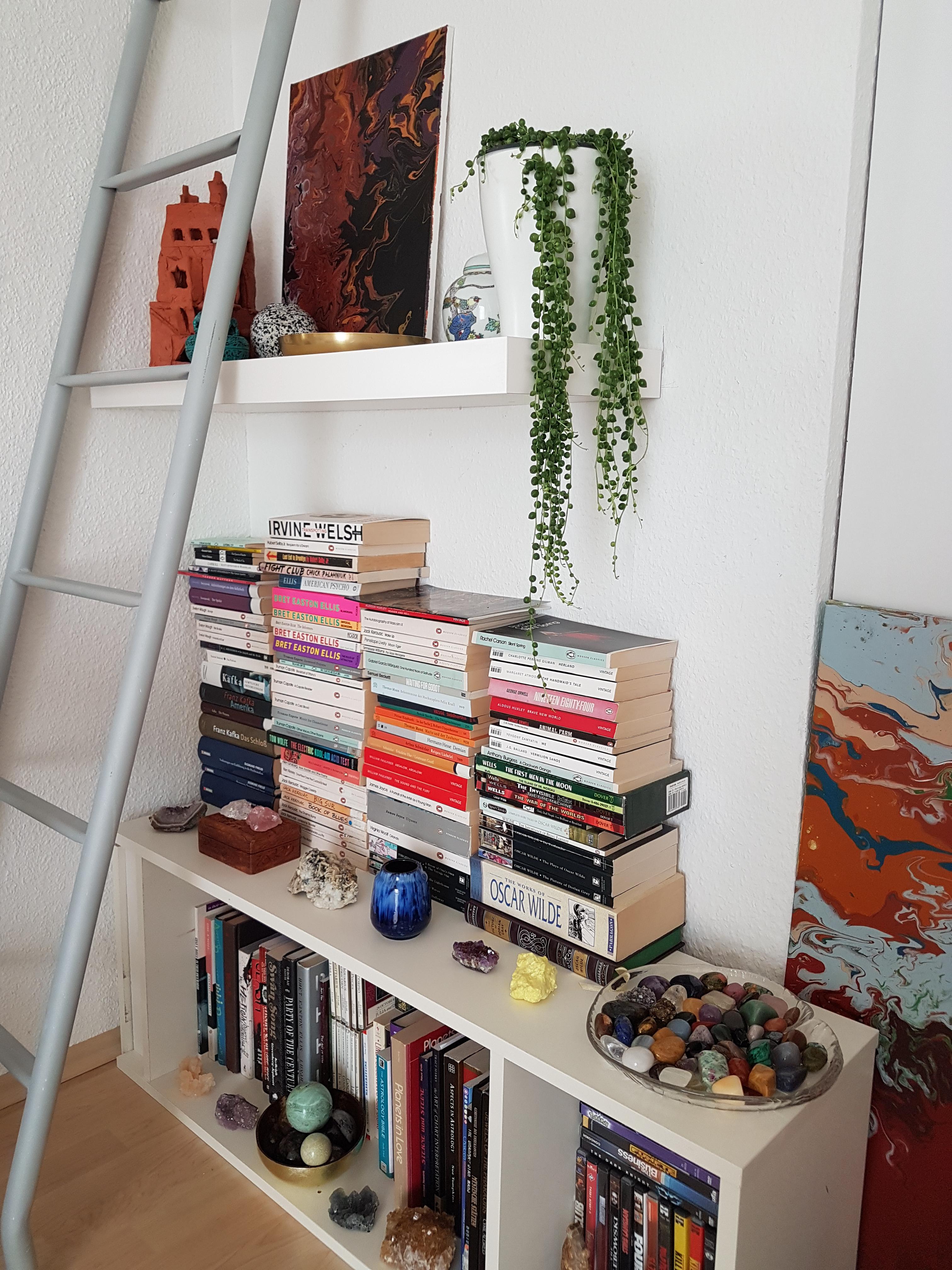 I just added this fabulous hanging plant to my little bookshelf, it