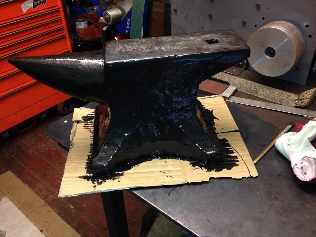 Anvil I found on eBay for £80 after I cleaned off and painted it due to