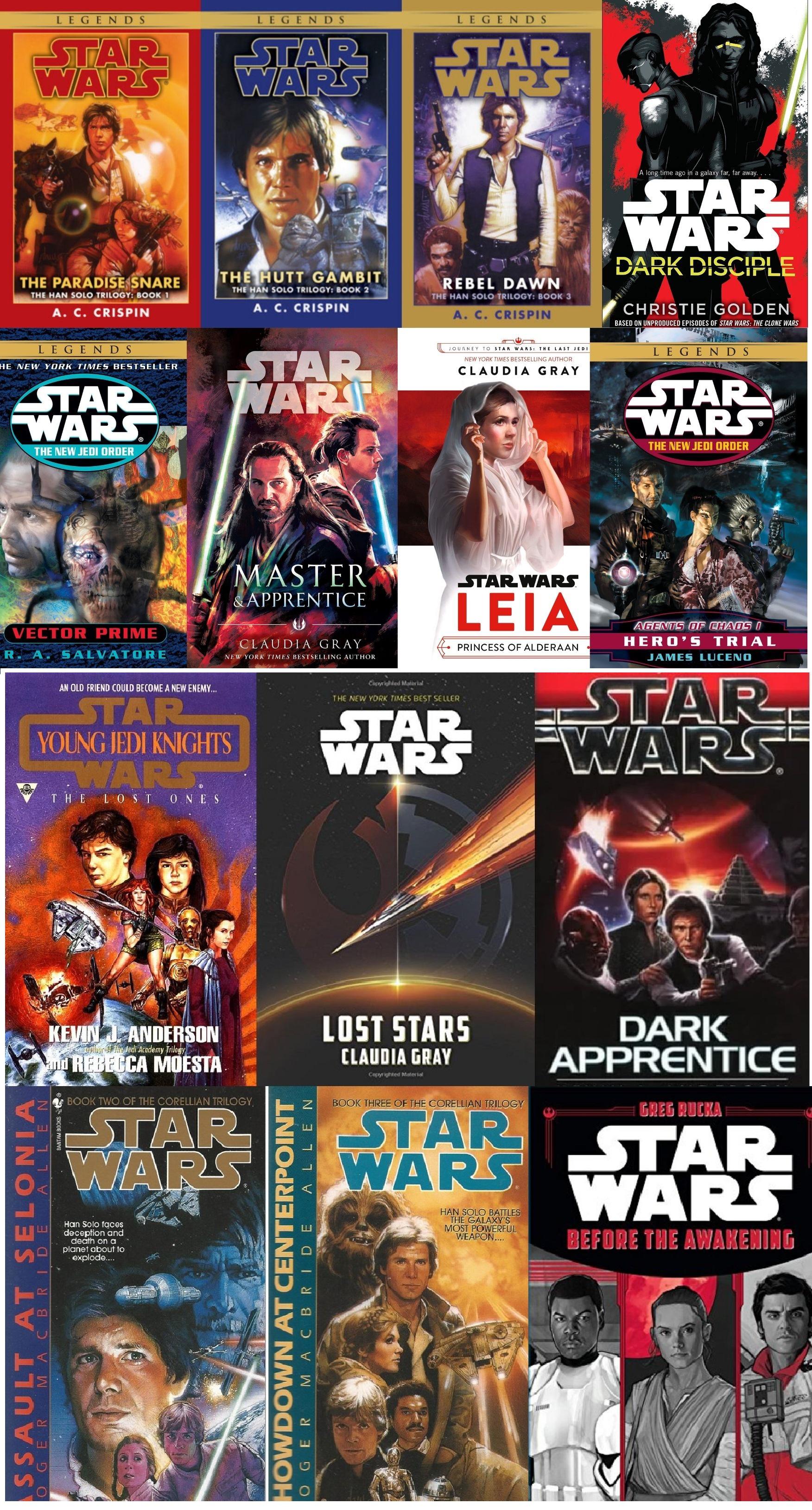 Last year was when I first started to read Star Wars novels. These are