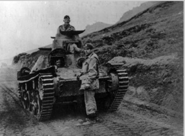 A Type 95 tank captured in August 1943 by the U.S. Army in Kiska, Alaska, USA. It was one of the