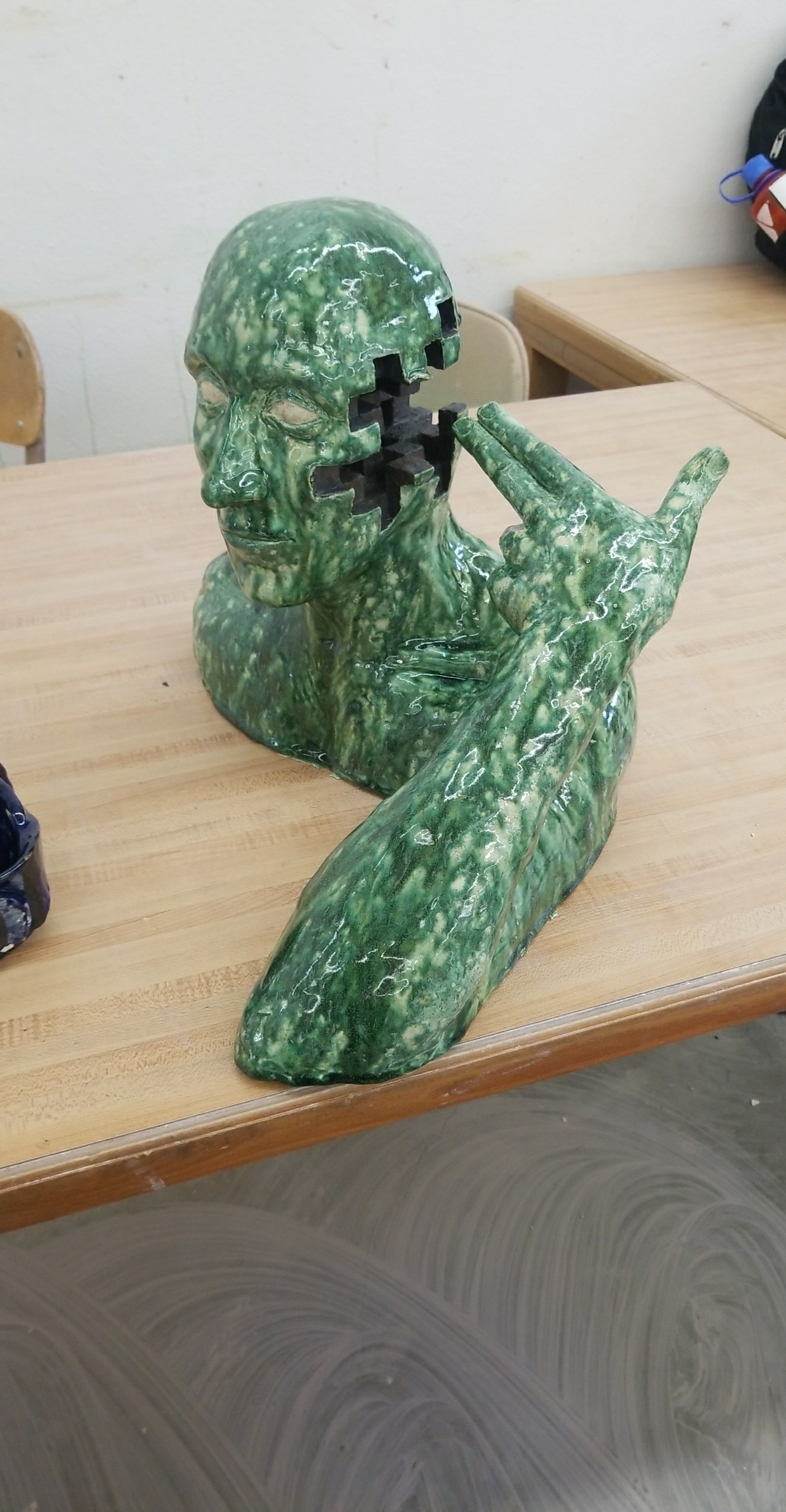 Finally finished my first ceramic piece r/Sculpture