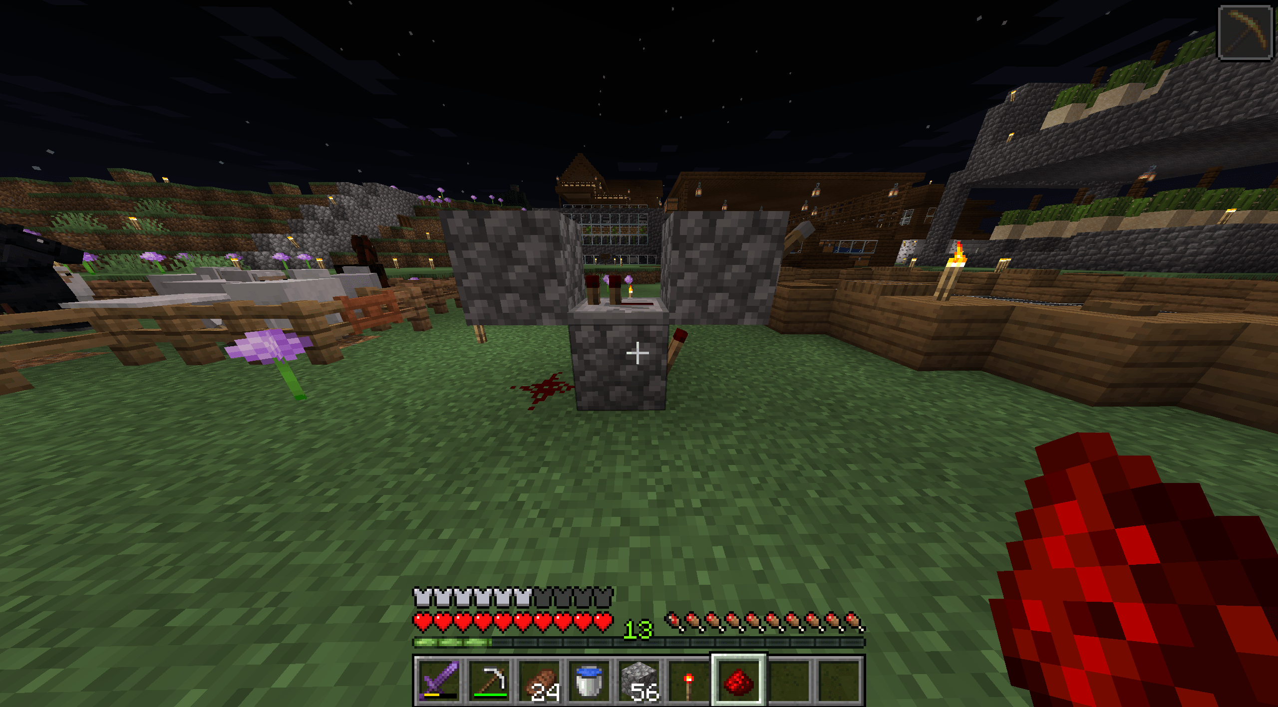 Redstone torch keeps snuffing. r/Minecraft