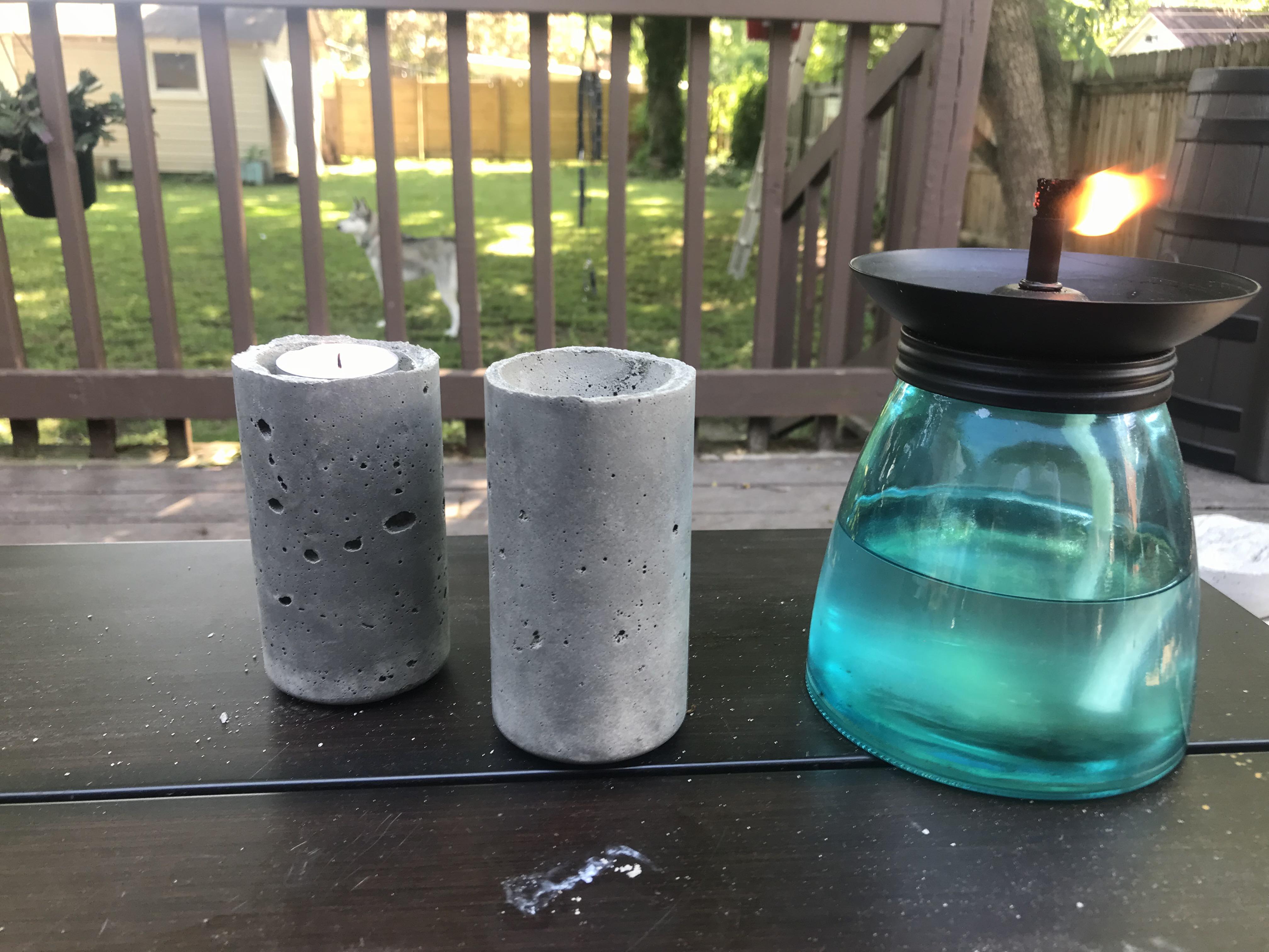 Concrete candle holders I made... good or bad ? r/Decor
