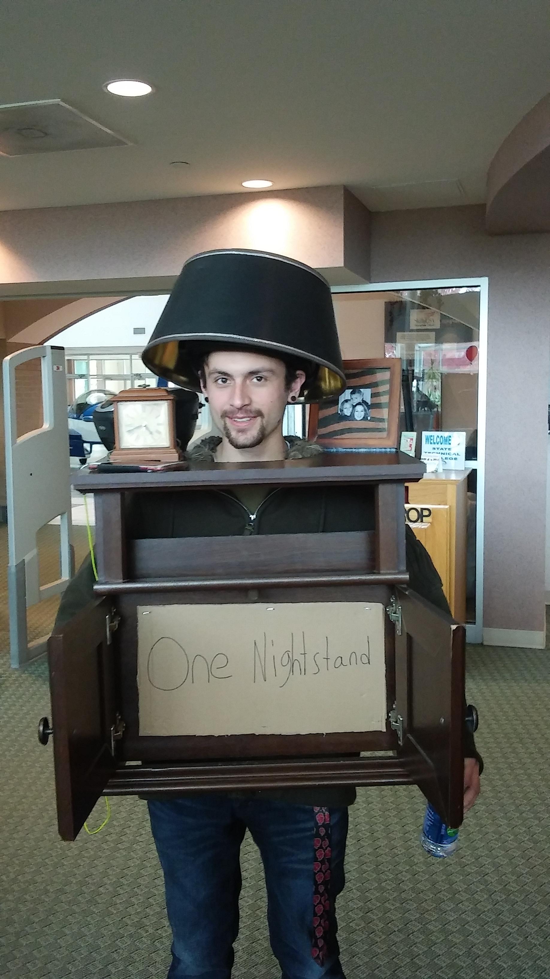 "One night stand" costume at college. Best one imo r/funny