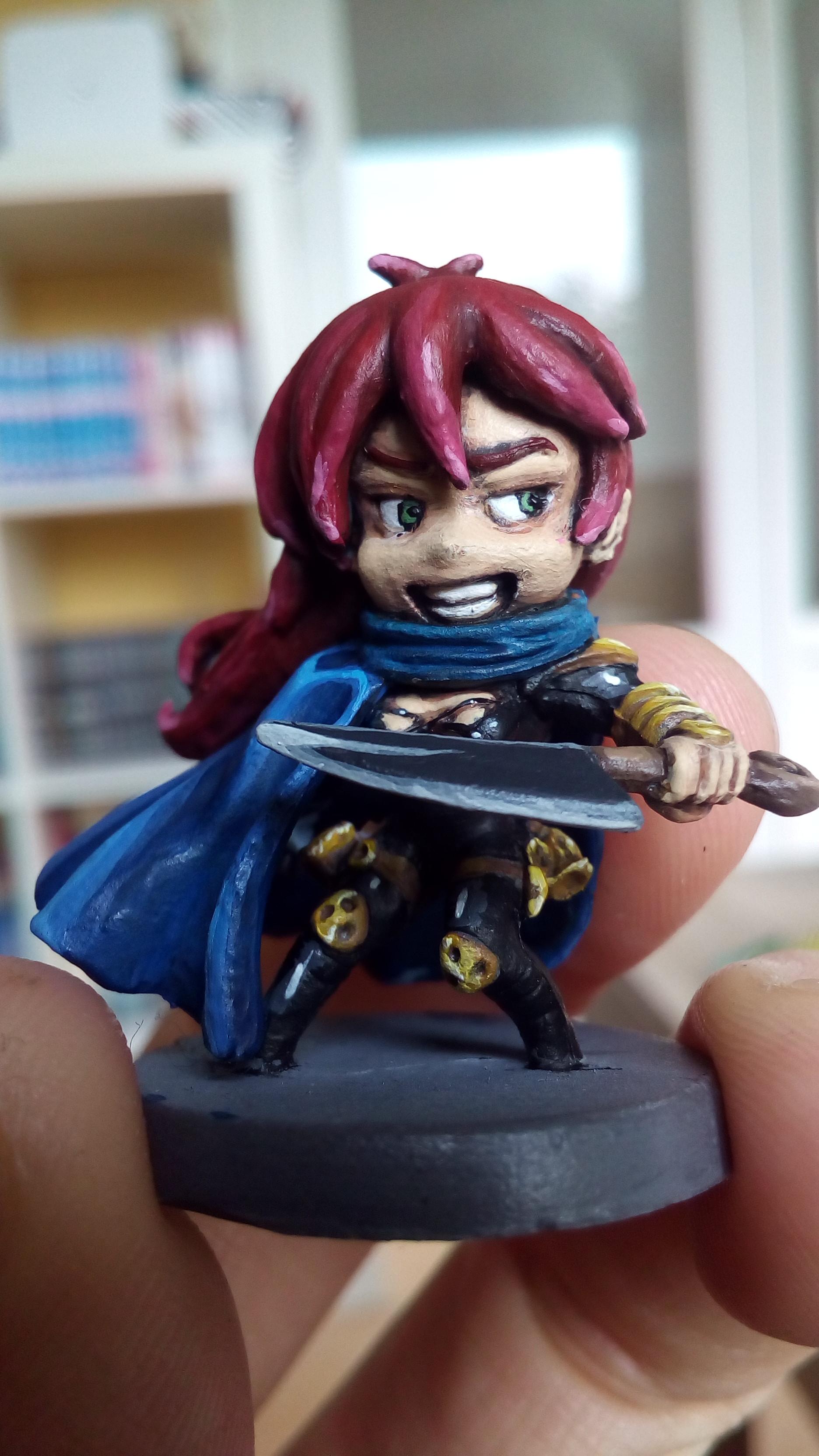 My first miniature! Advice for painting hair, critic and comments are r/minipainting