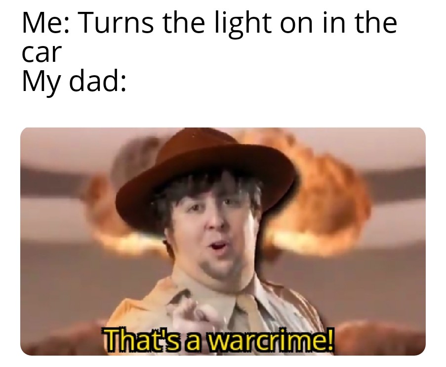 The car light is a dad's enemy r/memes