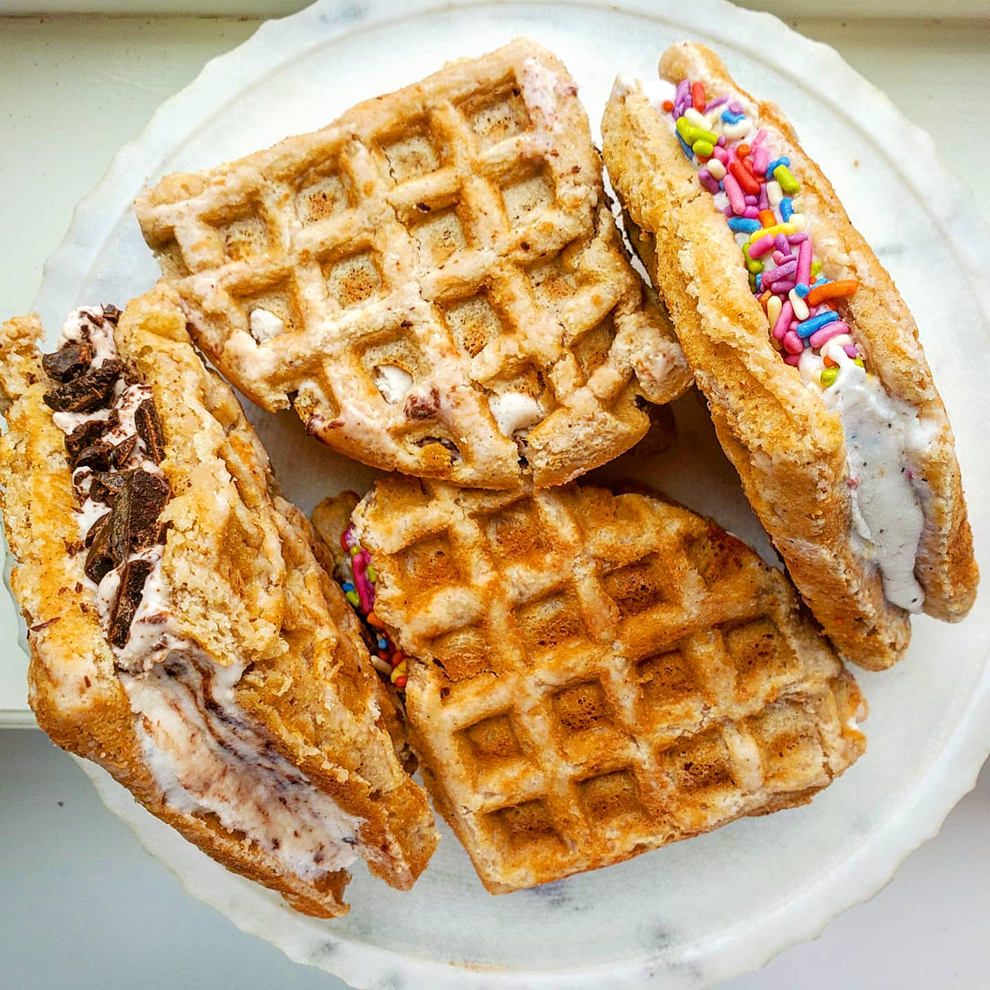 Waffle Ice Cream Sandwiches r/glutenfreerecipes