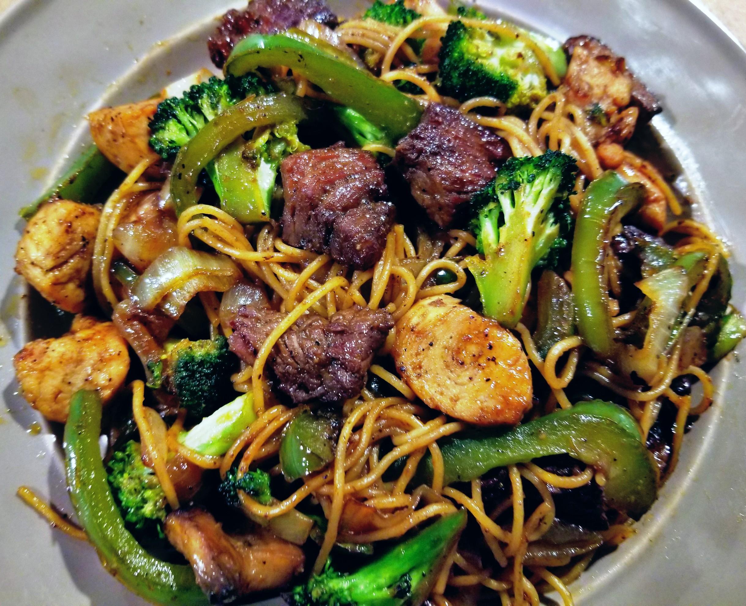 [Homemade] Chinese Five Spice Steak and Chicken with Sesame and