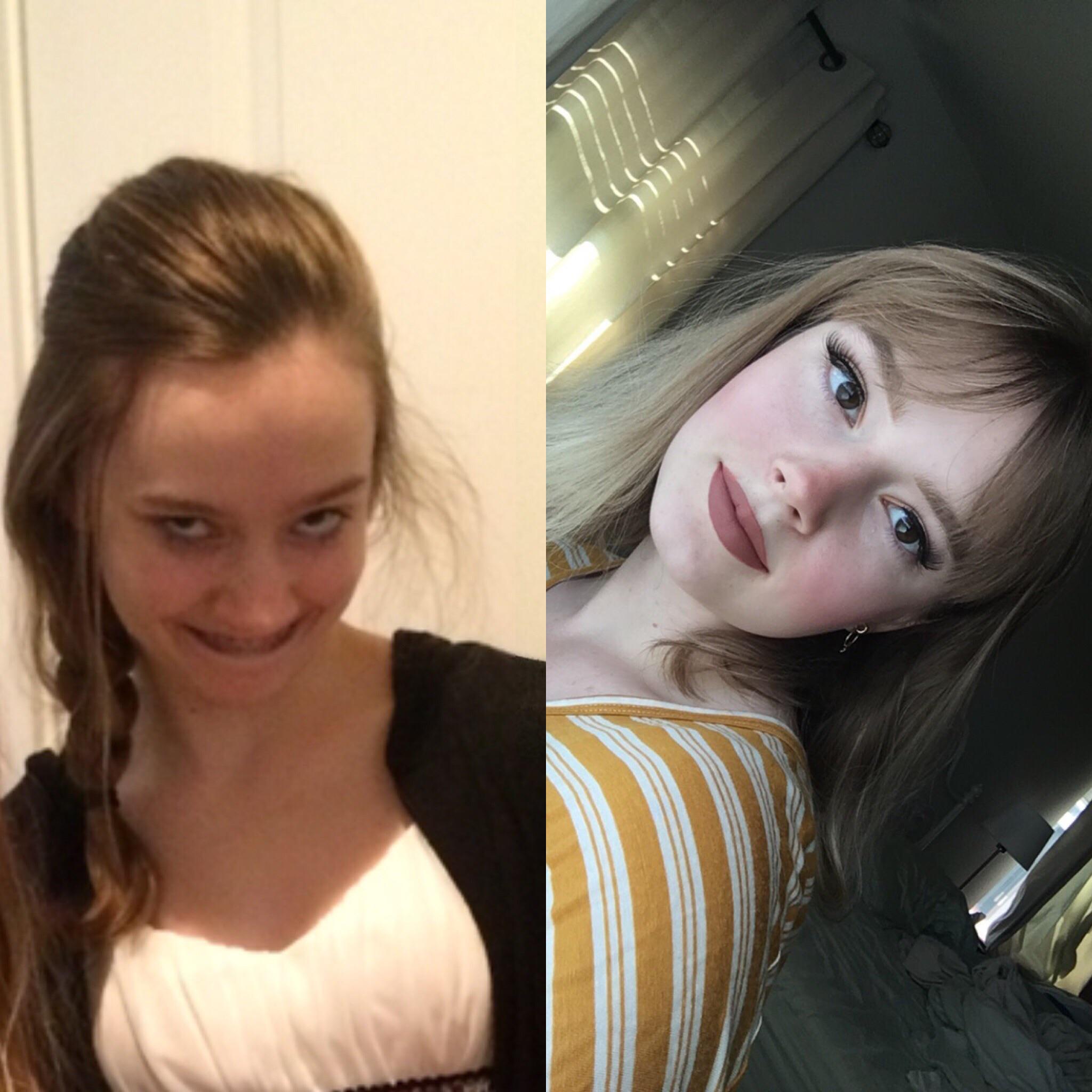 I’m really good at ugly faces. On the left was before I got a haircut