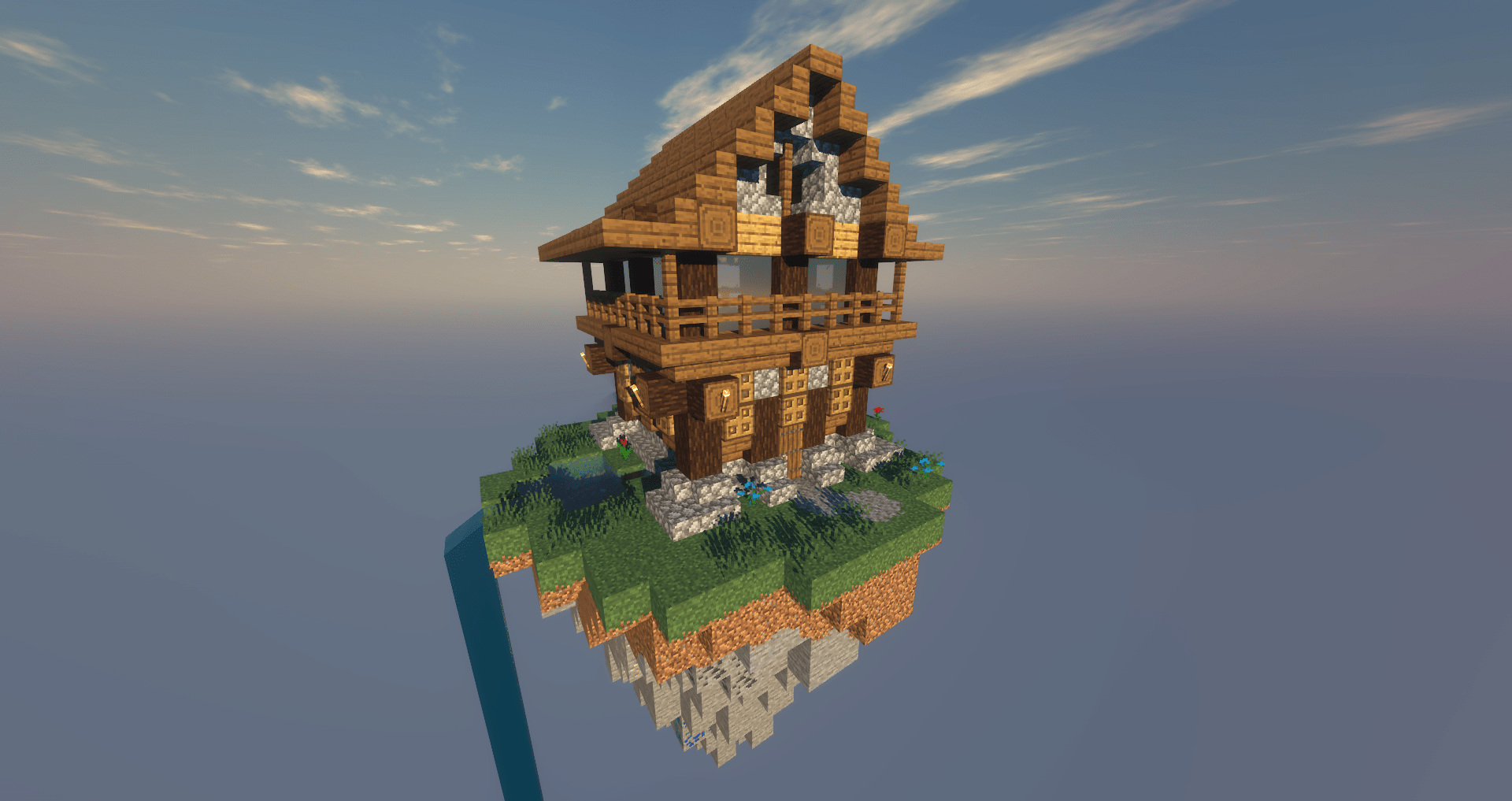 Little house on a floating island (The house is from Steelhorse, the