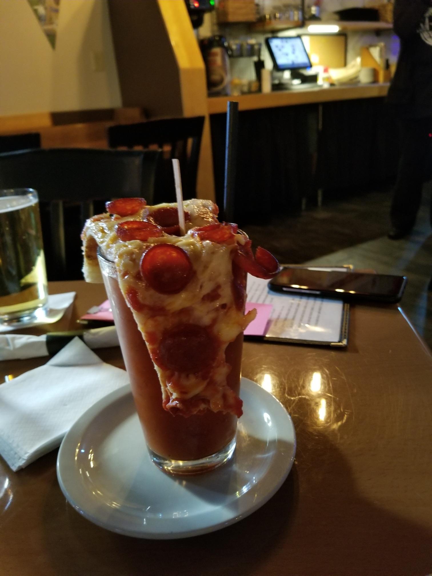 Pizza in a glass r/WeWantPlates