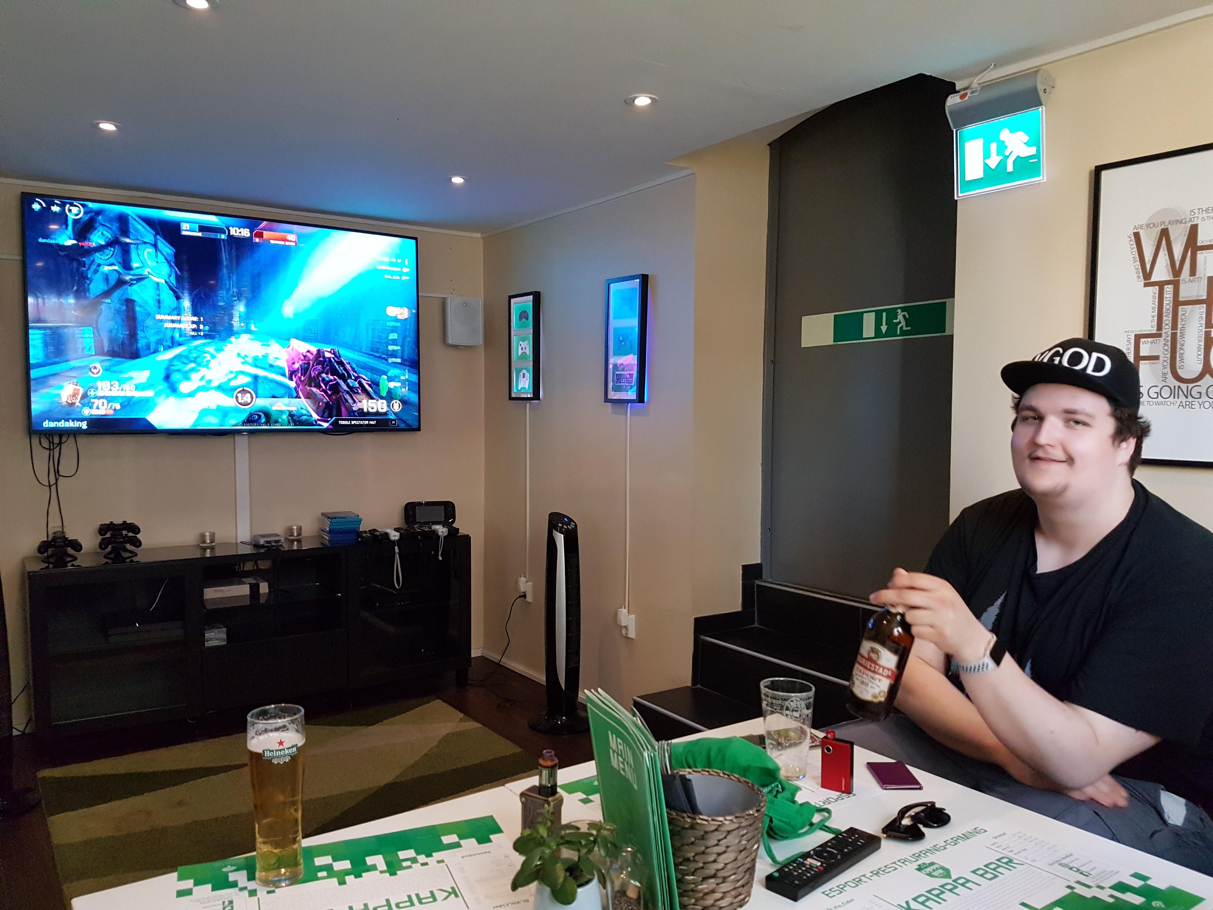 watching the games at Kappa bar eSports bar in sweden! we booked the