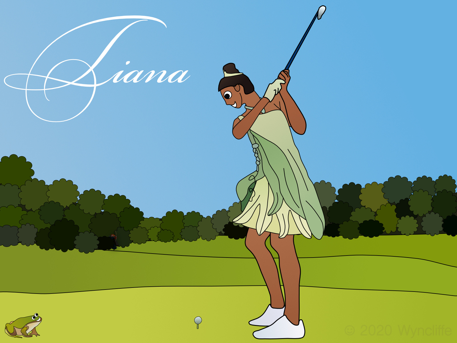 Princess Tiana playing golf [OC] r/disneyprincess