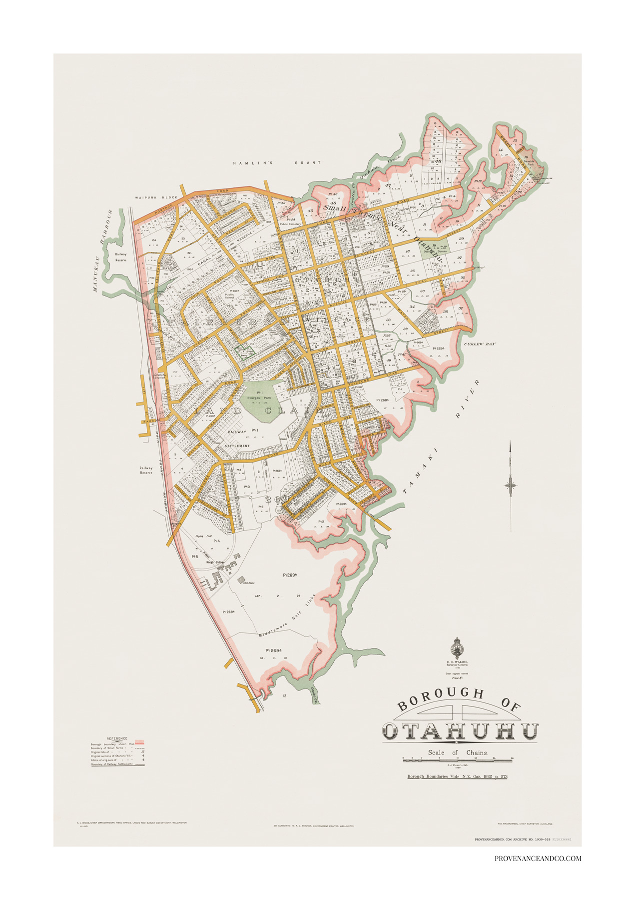 Borough of Otahuhu, NZ Restored map from 1930 r/MapPorn