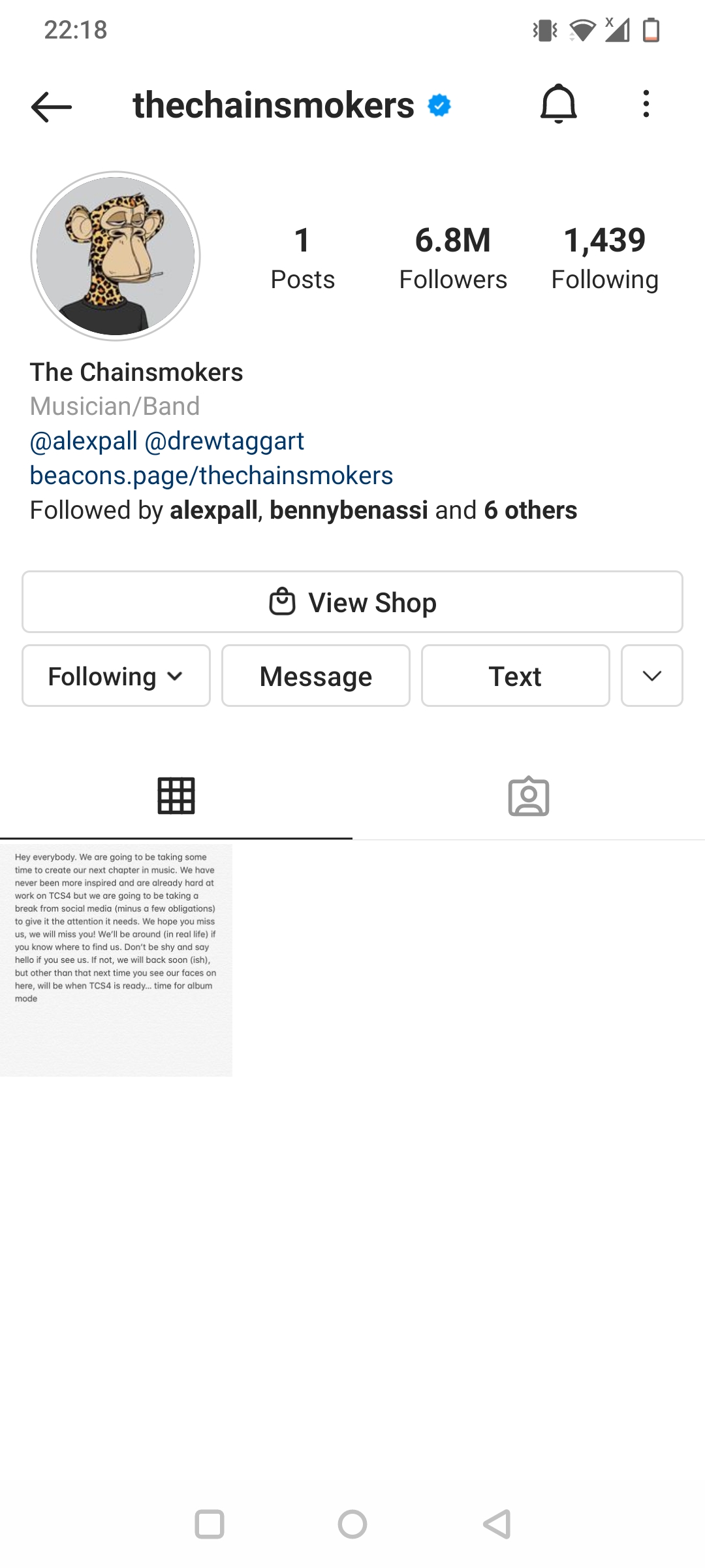 The Chainsmokers just updated their Instagram pfp r/The_Chainsmokers