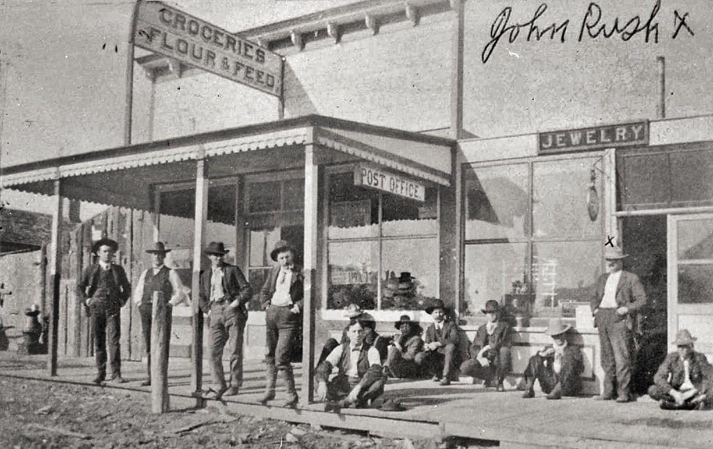 Street scene from Rushville close up, East of Main, Morse and Shephard