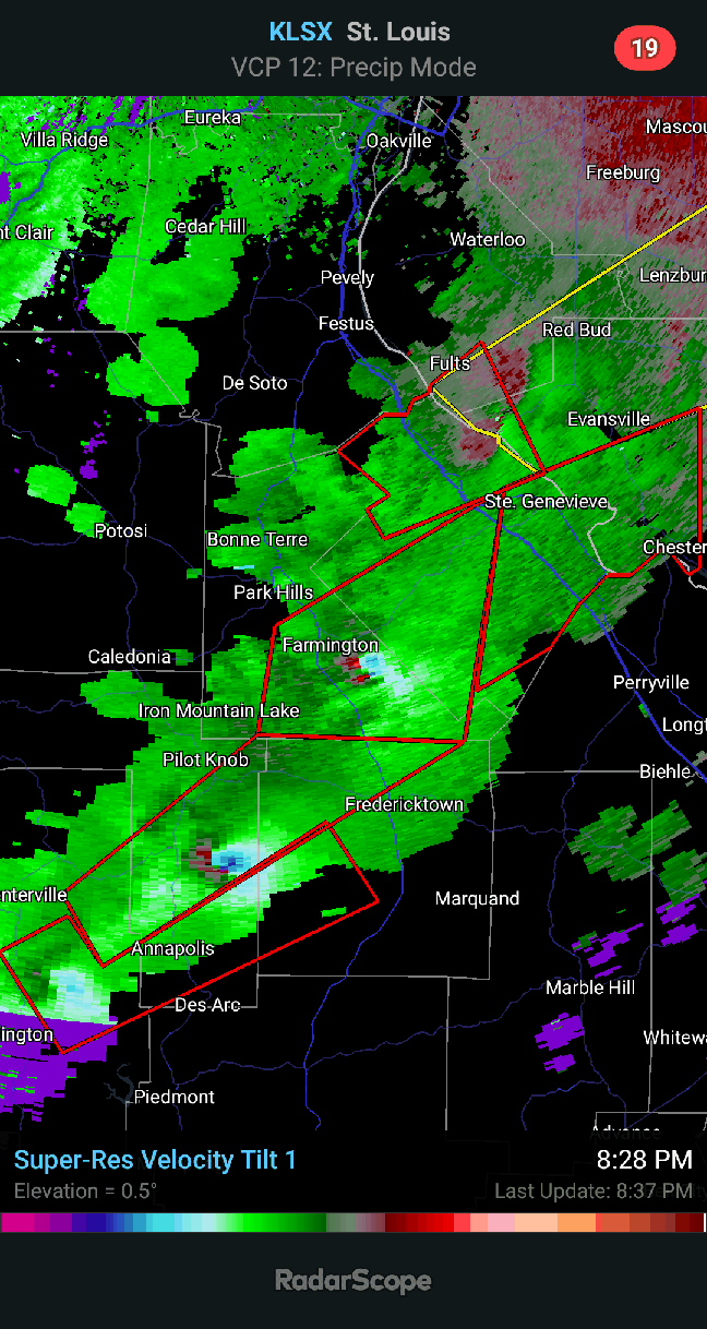 2 Ongoing PDS Confirmed Tornado Warnings in Missouri (Swipe for