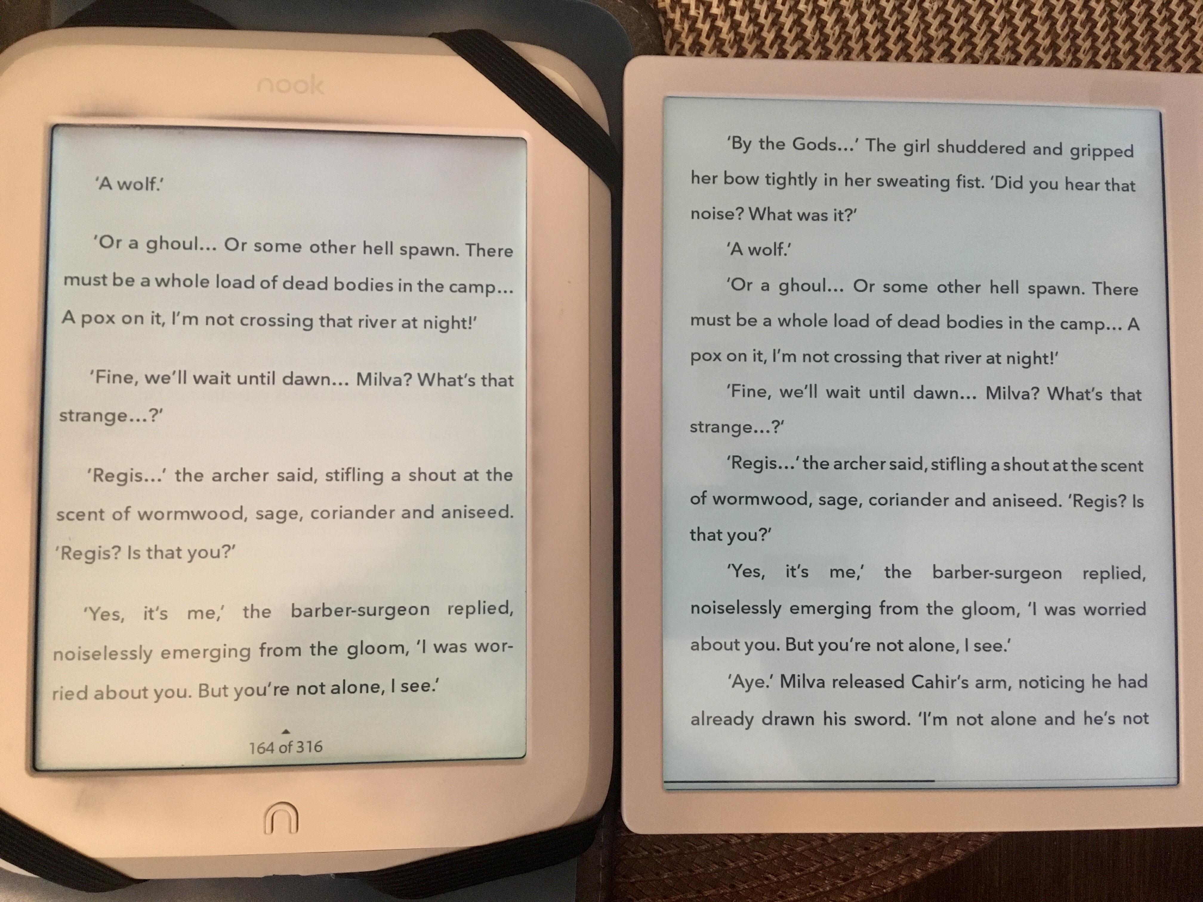 Clara vs refurb Aura H2O kobo