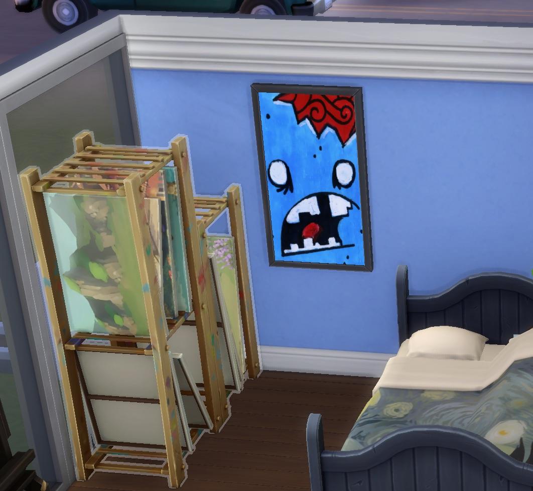 I normally sell all my sims’ paintings, but this one seemed like a