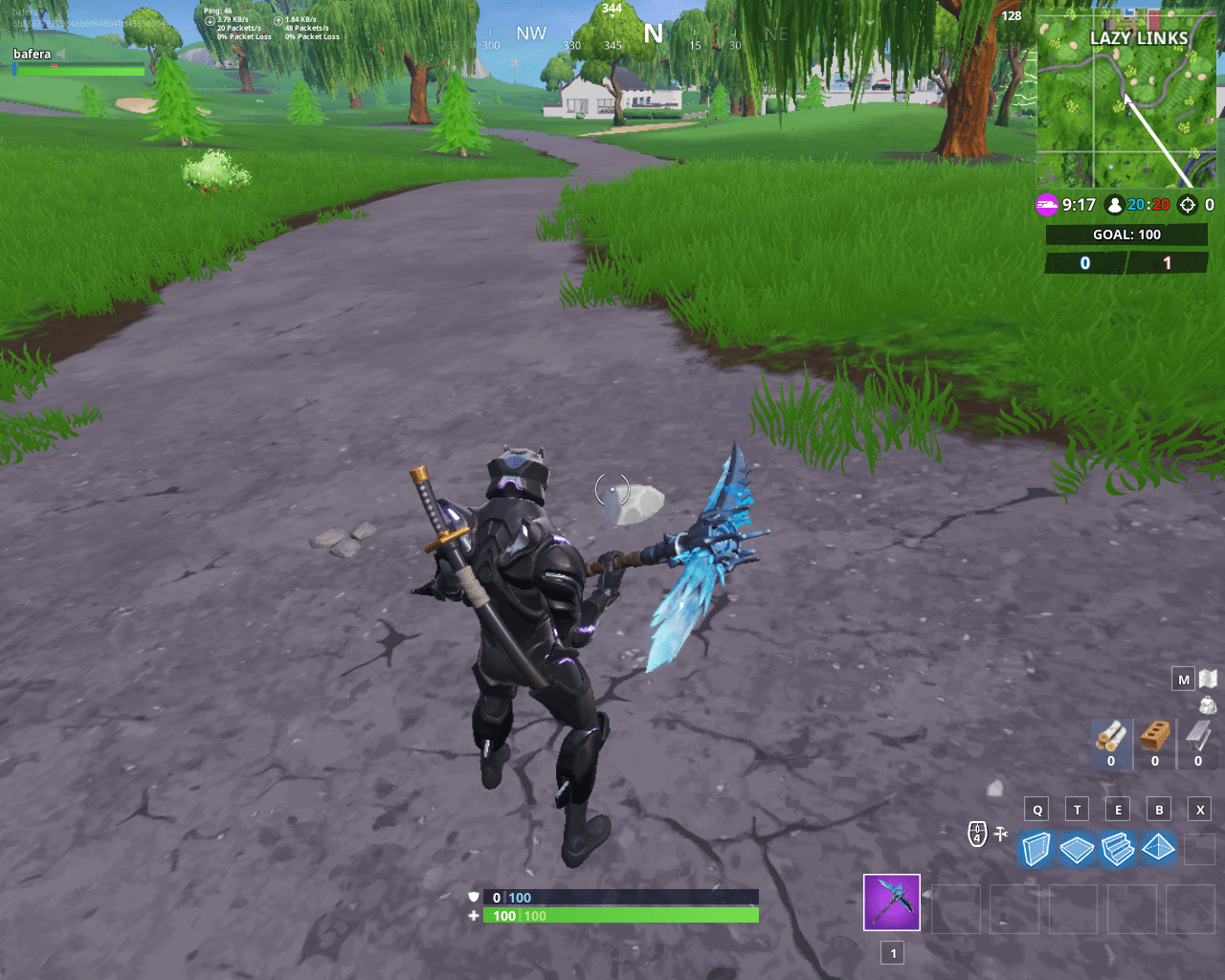 (TIL) there's a small rock on the road near lazy link that gives 4550 brick r/FortNiteBR
