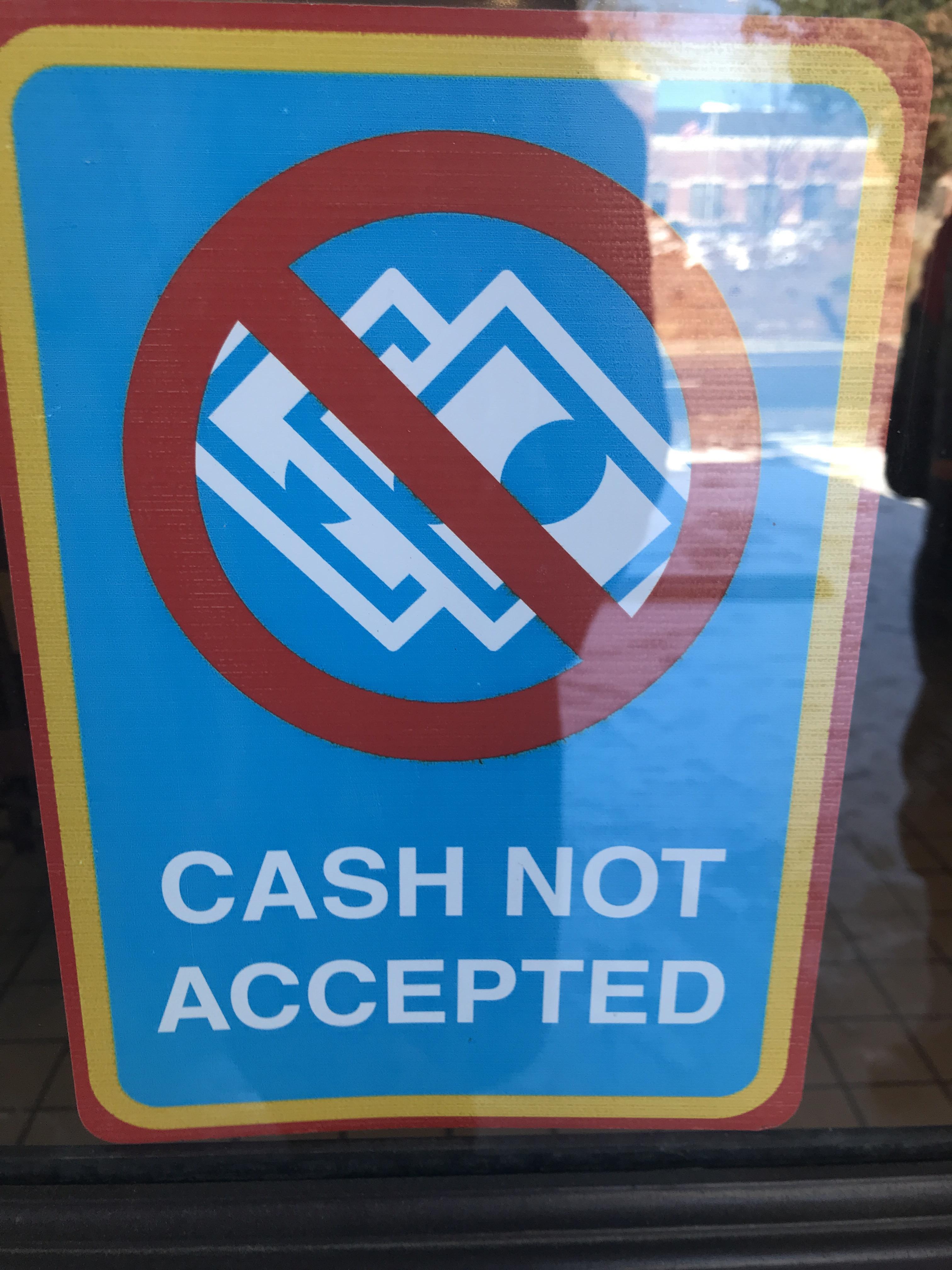 This restaurant doesn’t accept cash r/mildlyinteresting