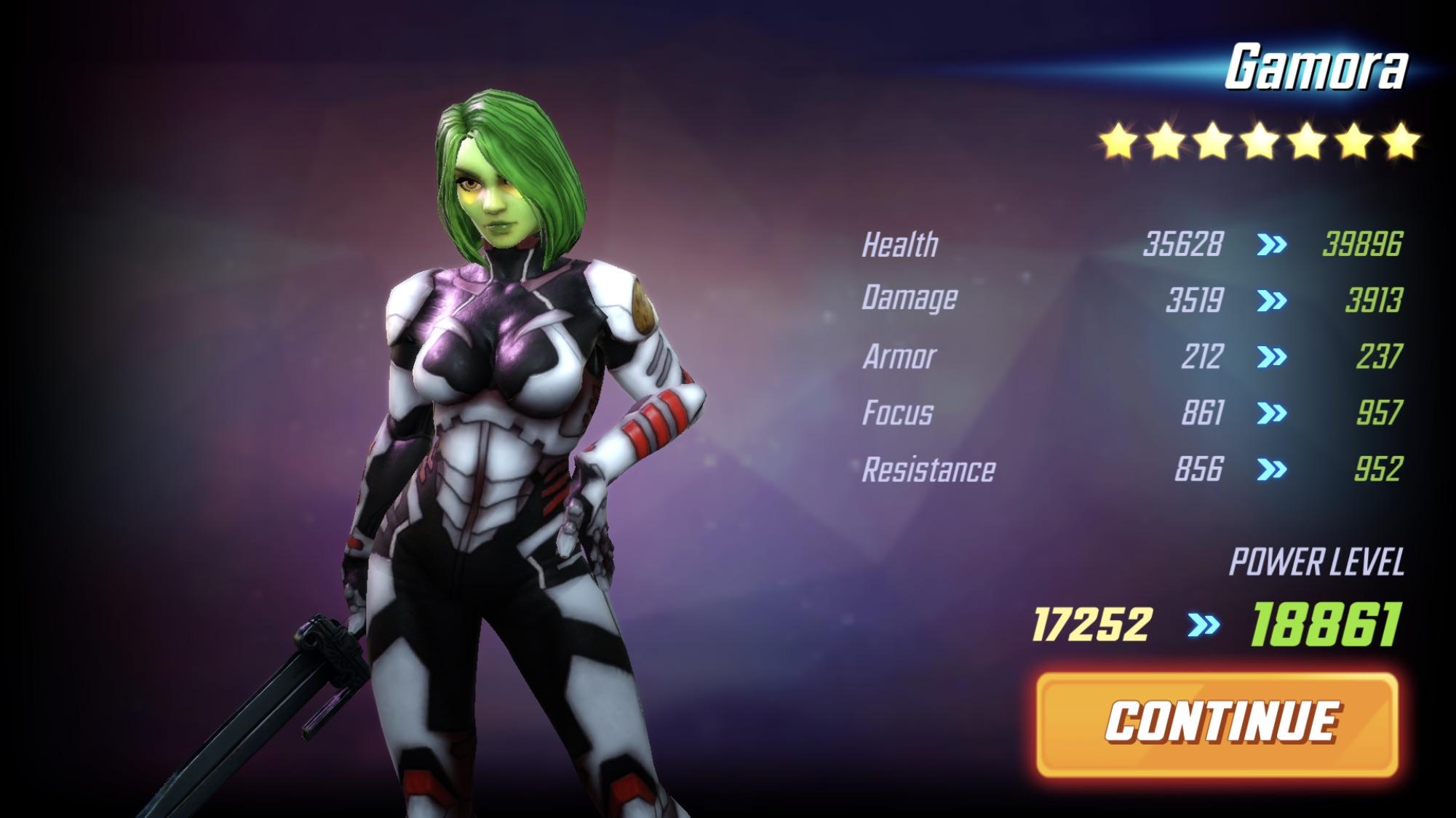 Gamora maxed outLv 53 r/MarvelStrikeForce