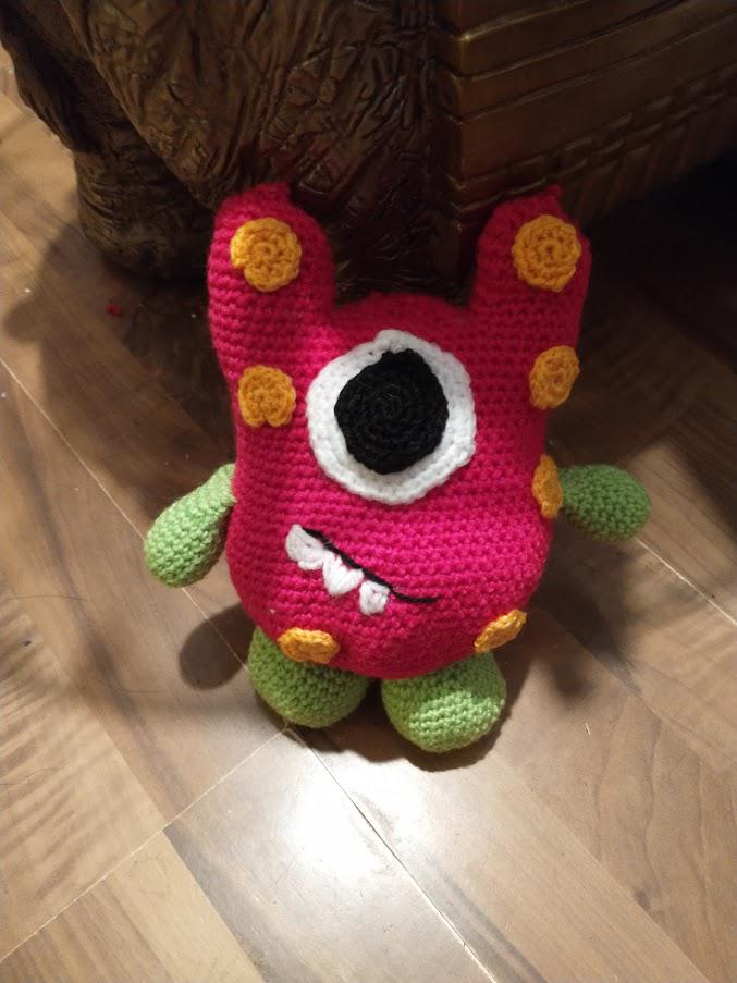 Monster made from Aldi kit r/crochet