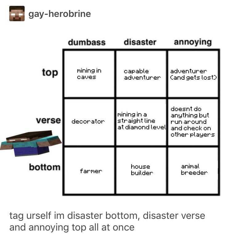 annoying bottom/verse. surprisingly accurate. r/tumblr