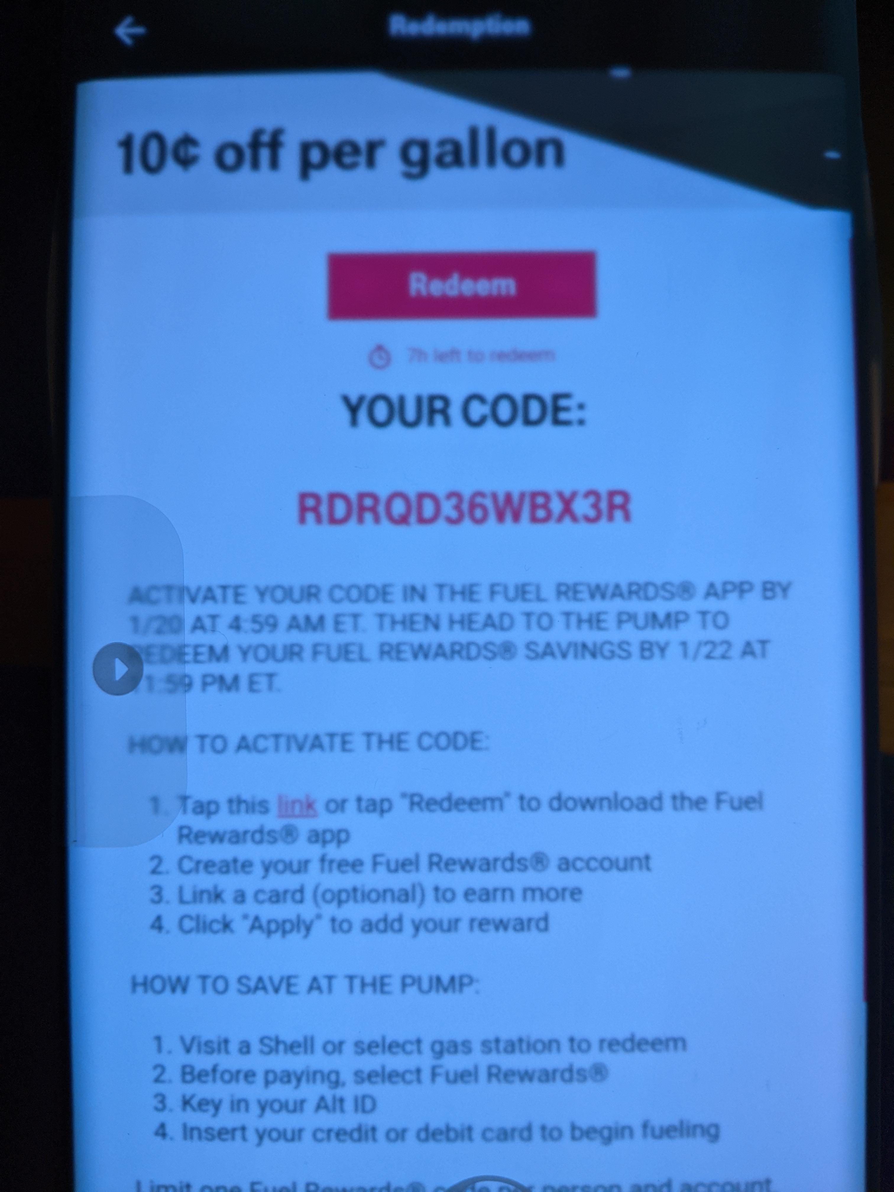 Another 10¢ off Fuel Rewards. r/SingleUseCodes