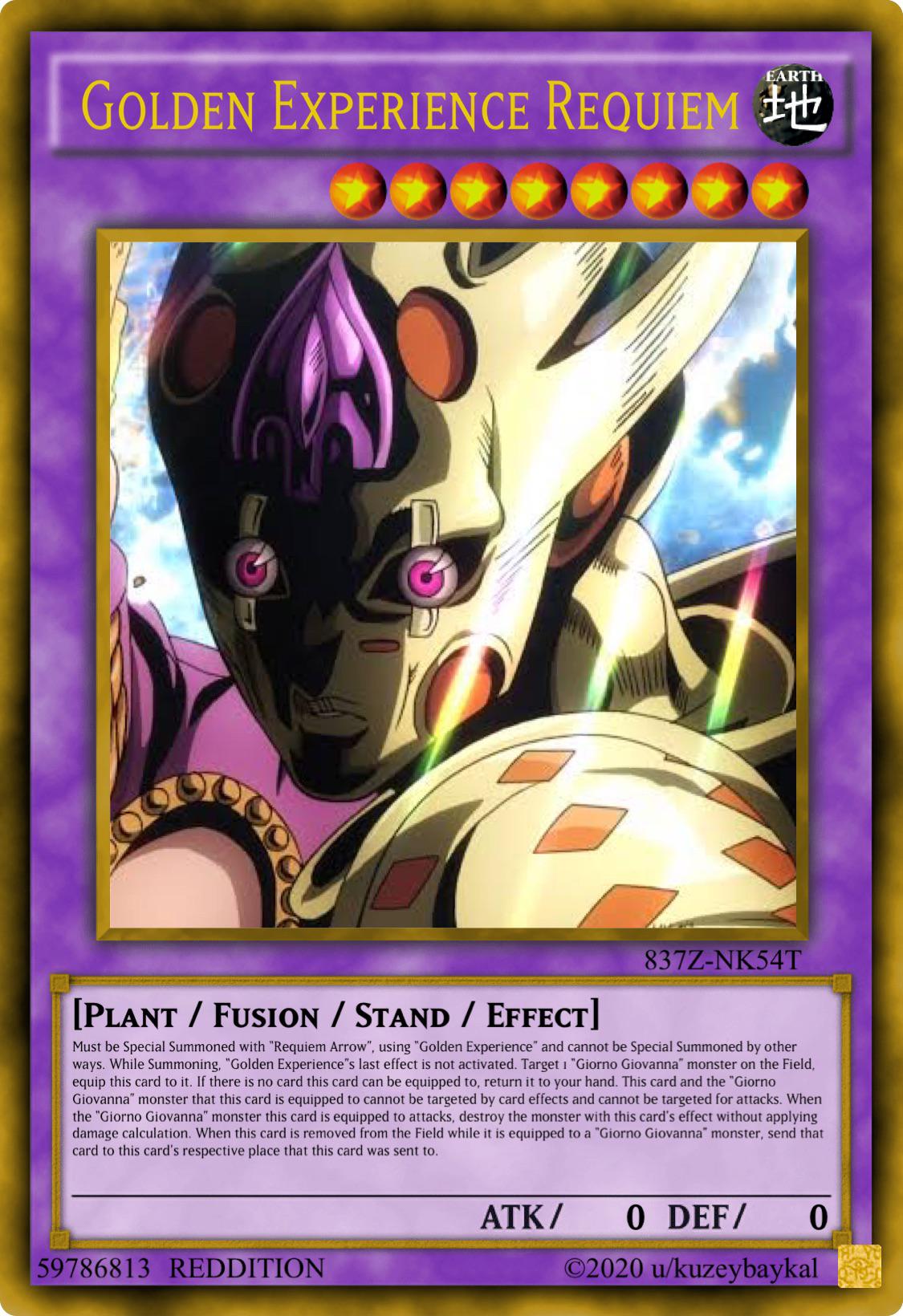 Making a YuGiOh! card with JoJo characters every day until I’m out of