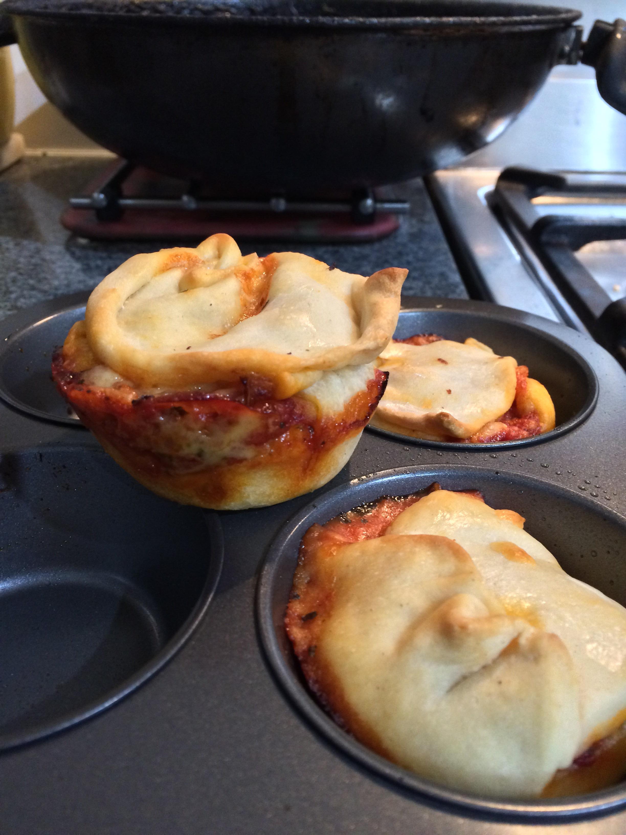 Homemade Pizza Muffins (Vegetarian of course!!) vegetarian