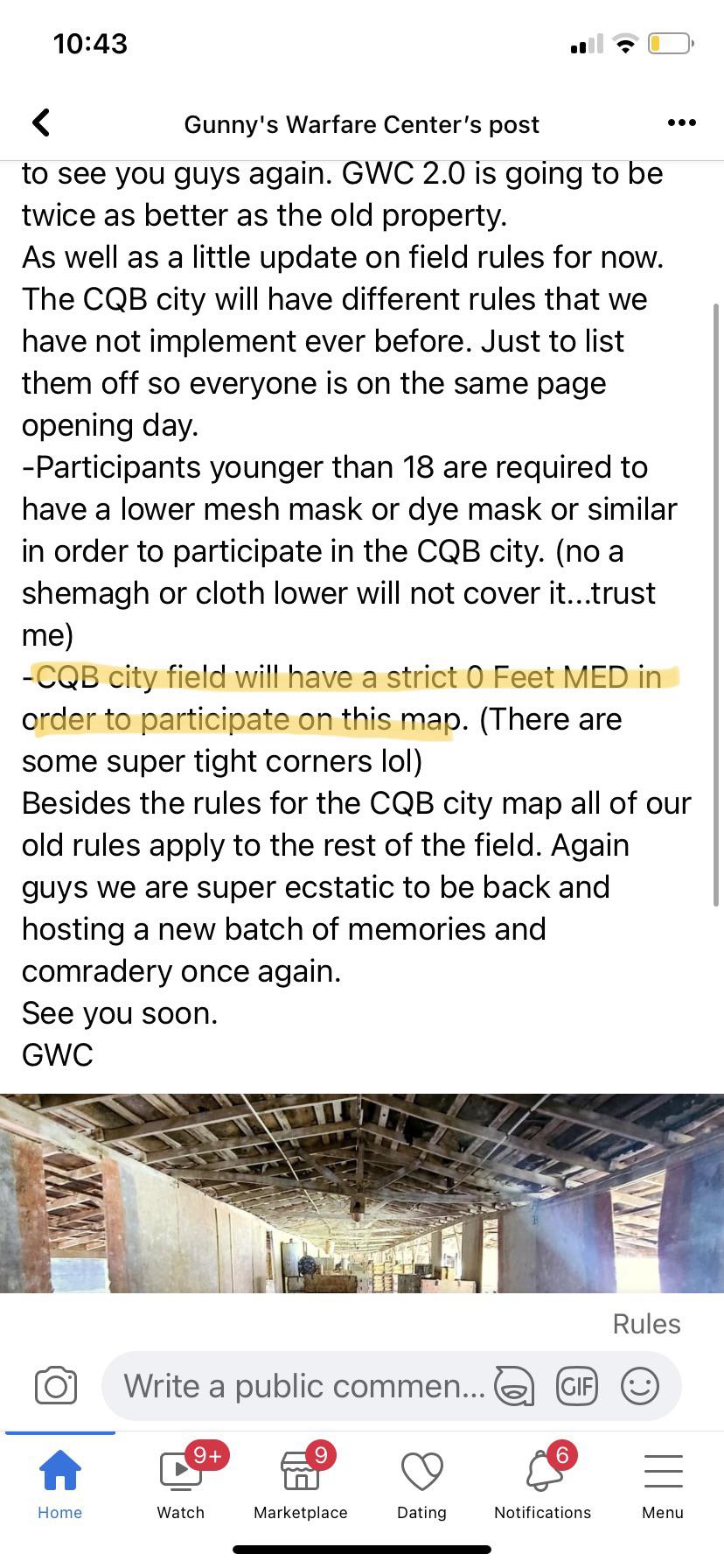 What does 0 ft MED mean? r/airsoft