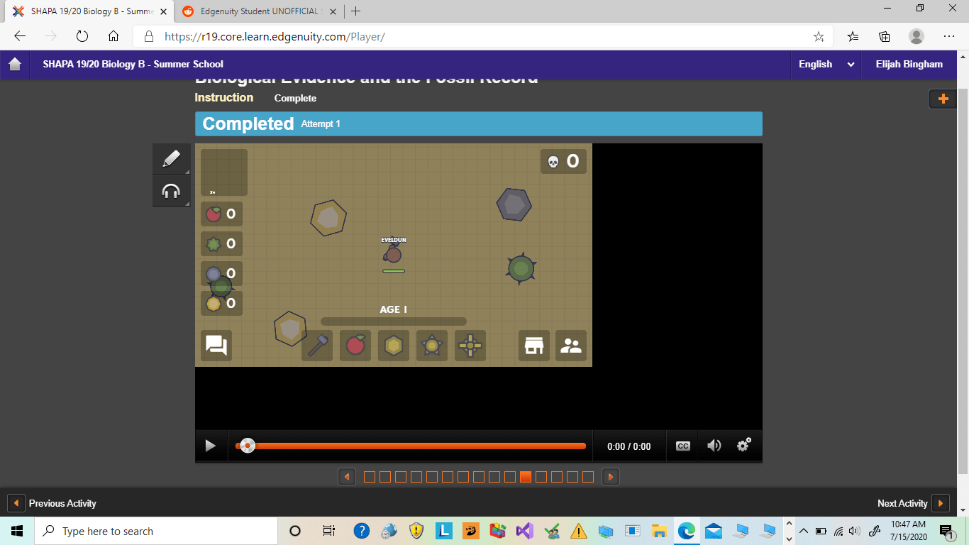 I reprogrammed edgenuity to have cringy games on it edgenuity