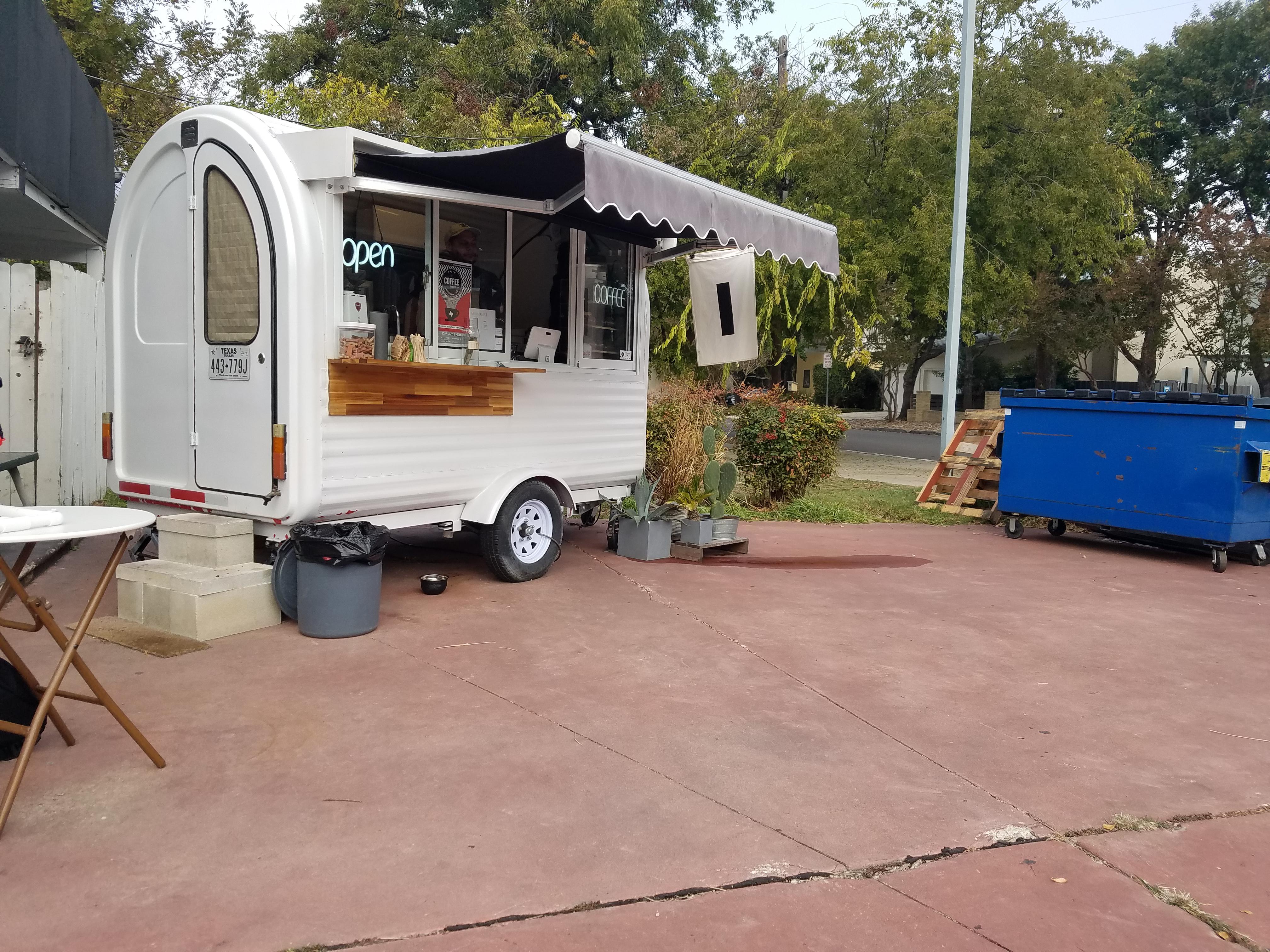The Minimalist Coffee Trailer in San Antonio, Texas is a great place