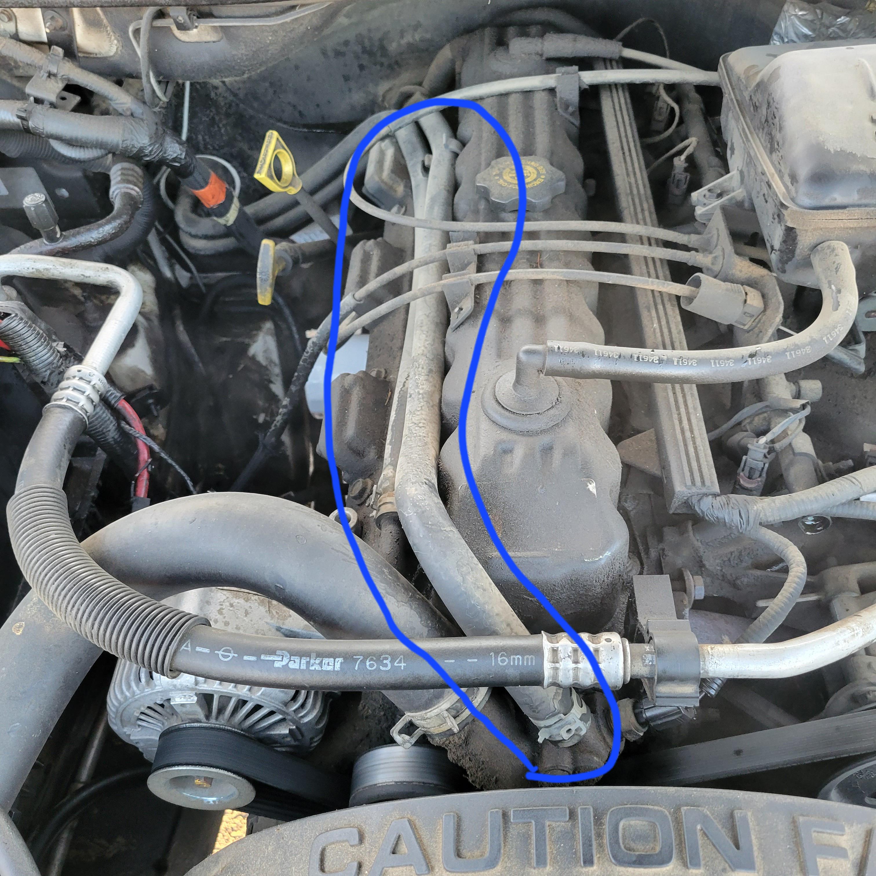 2001 jeep grand cherokee Changed Cracked heater hose no more leaks