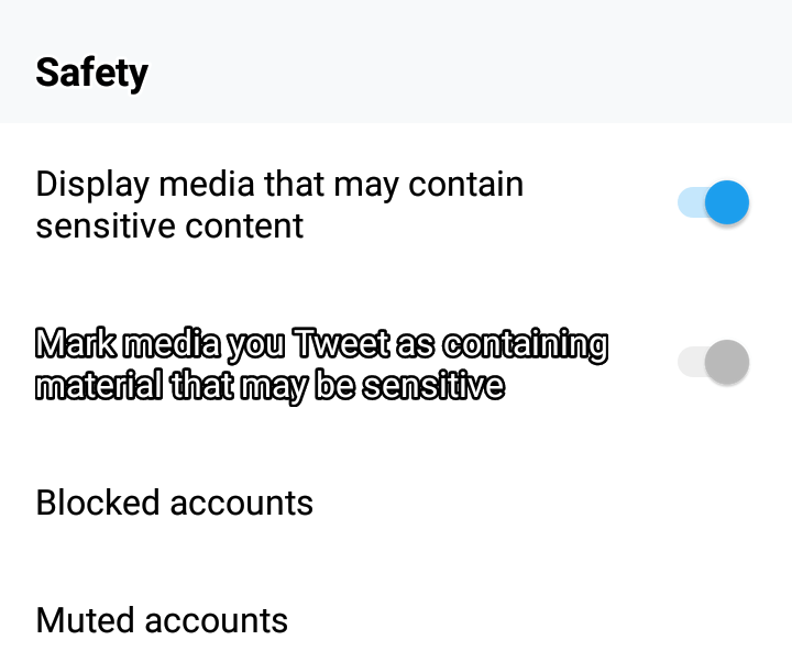 Help! How do I get rid of this Twitter sensitive media setting?! It keeps hiding my own media